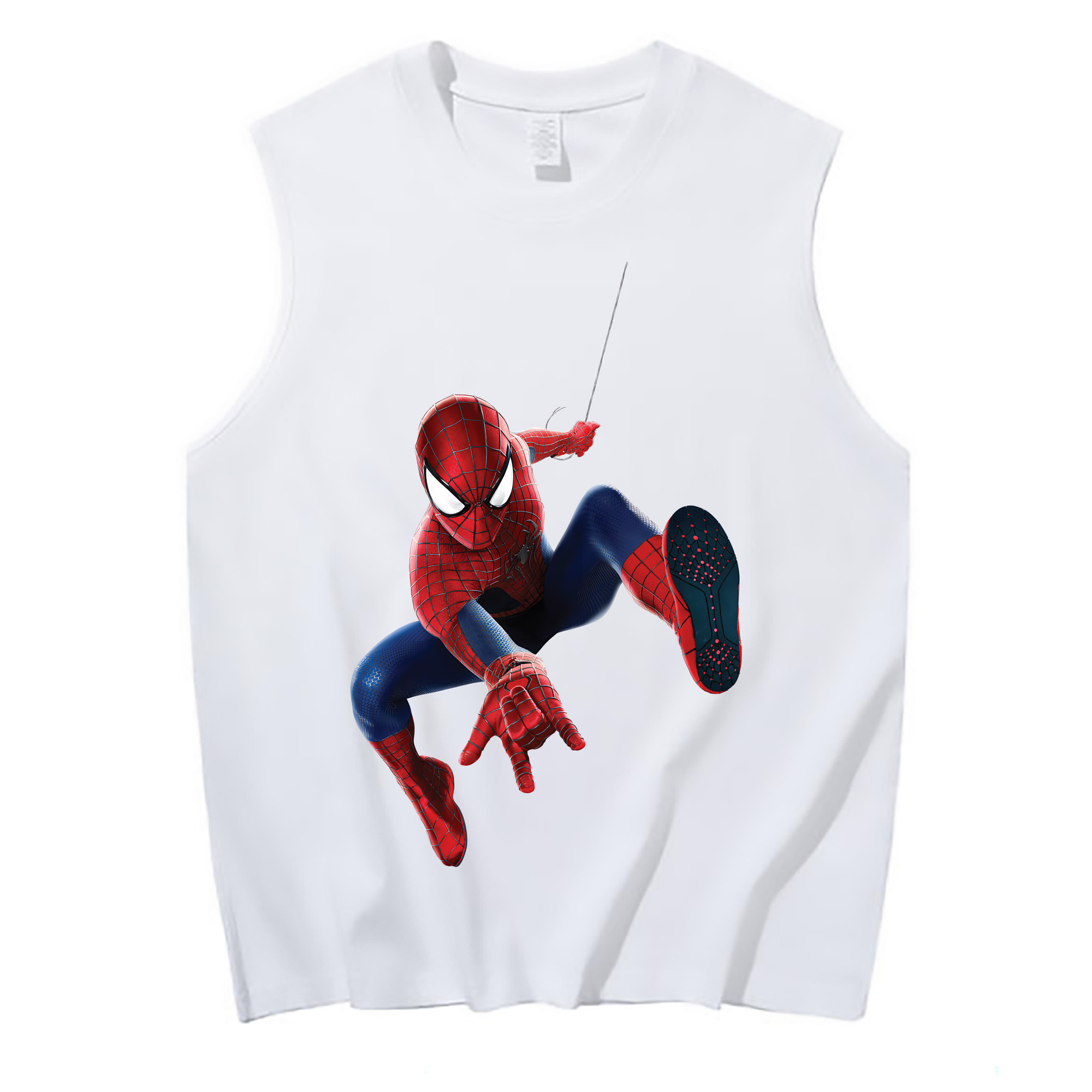 （画像用） Spider Man スパイダーマン コットン100％タンクトップ（フロントプリント）