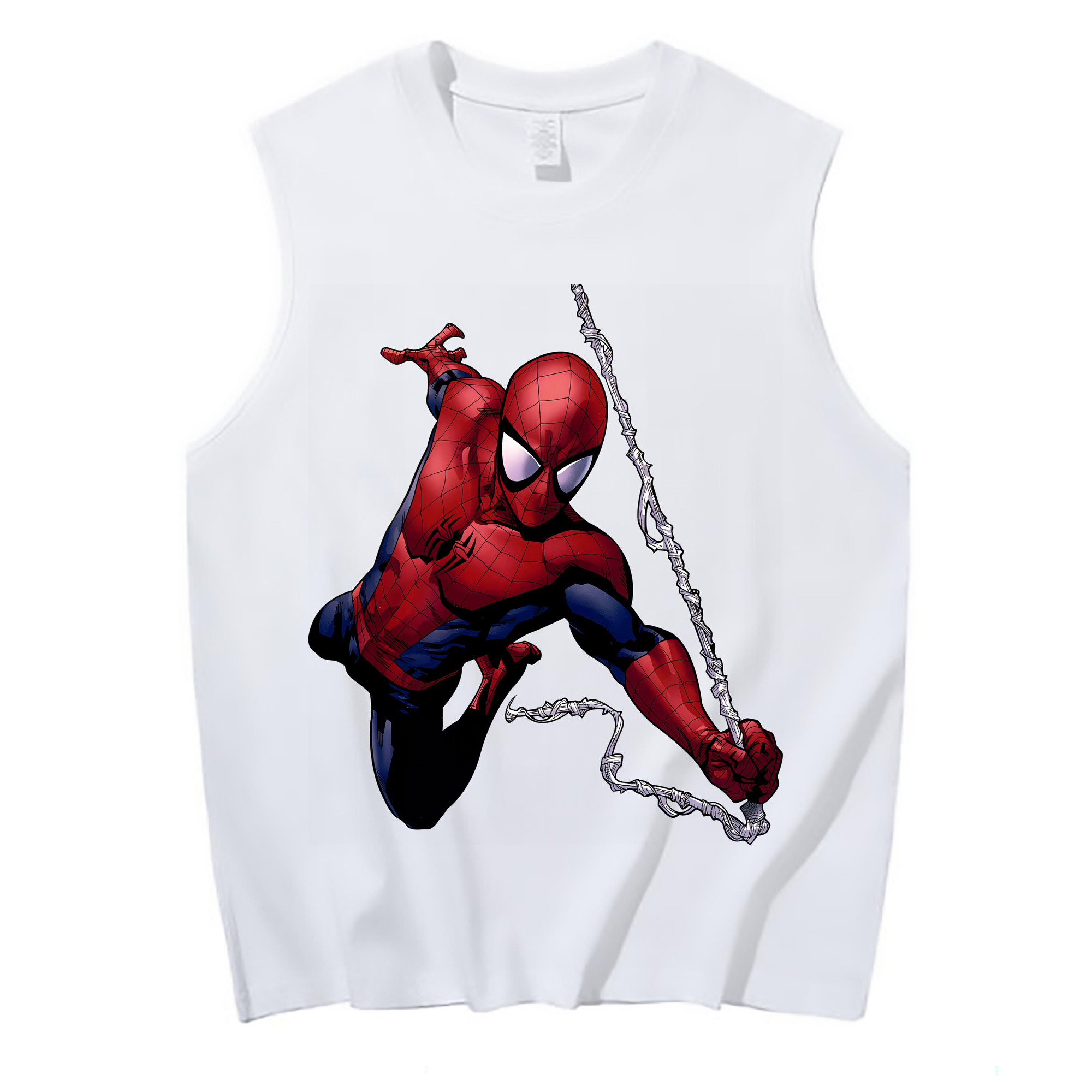 （画像用） Spider Man スパイダーマン コットン100％タンクトップ（フロントプリント）