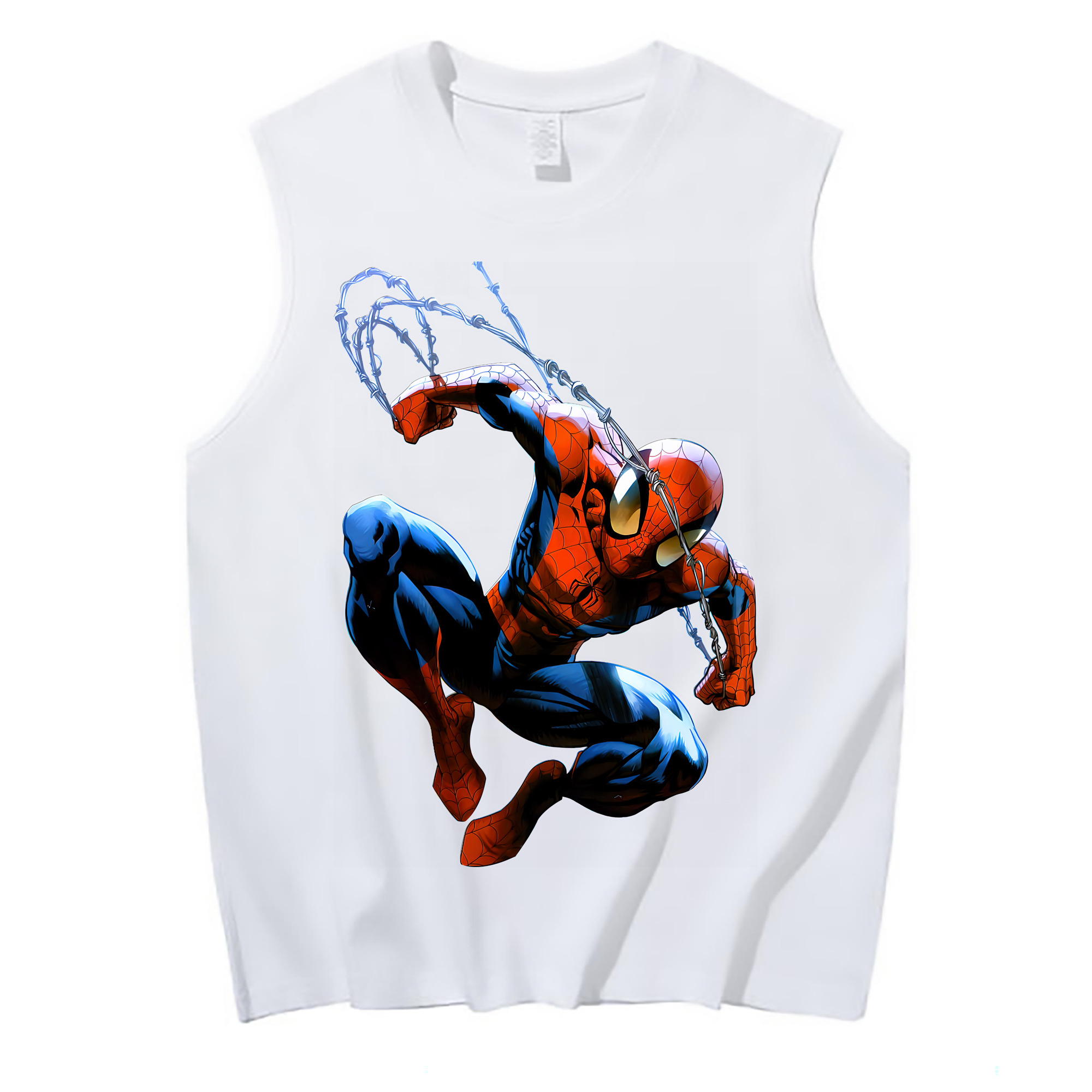 （画像用） Spider Man スパイダーマン コットン100％タンクトップ（フロントプリント）