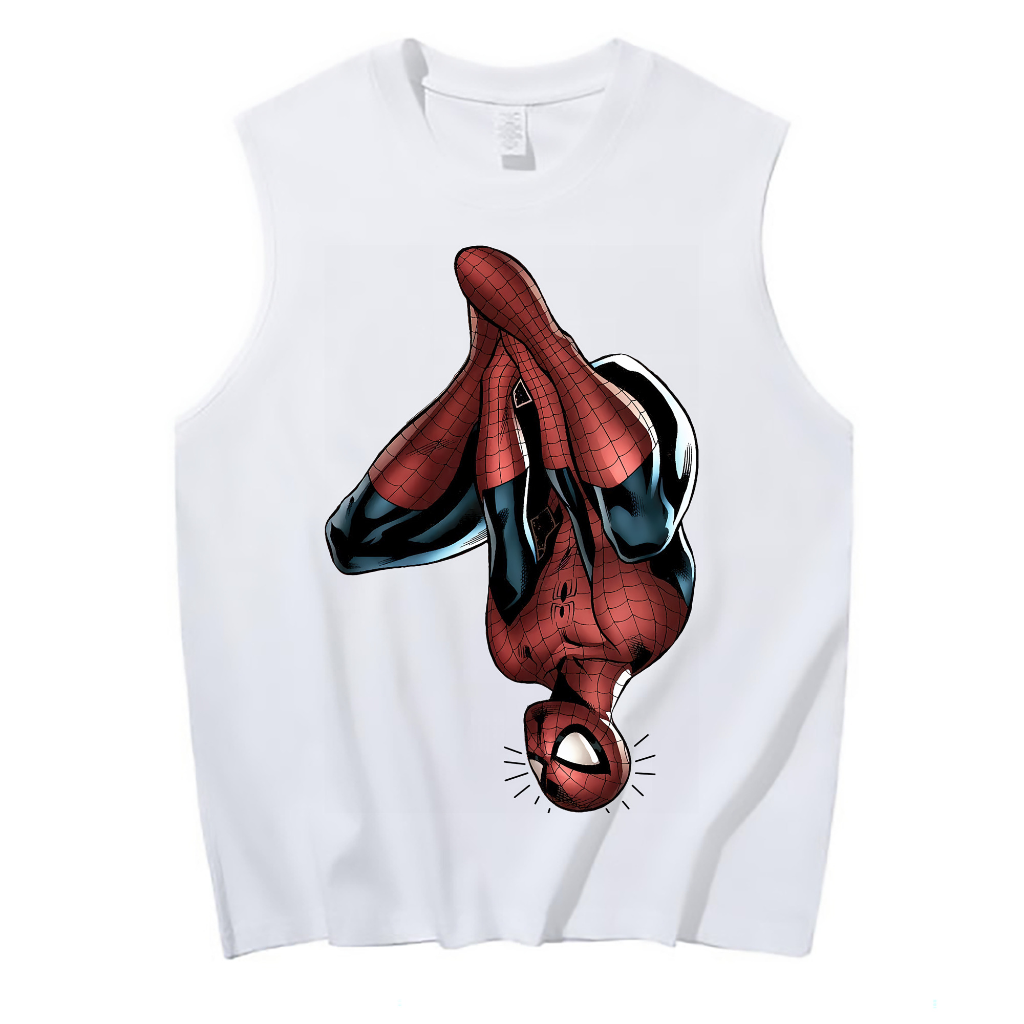 （画像用） Spider Man スパイダーマン コットン100％タンクトップ（フロントプリント）