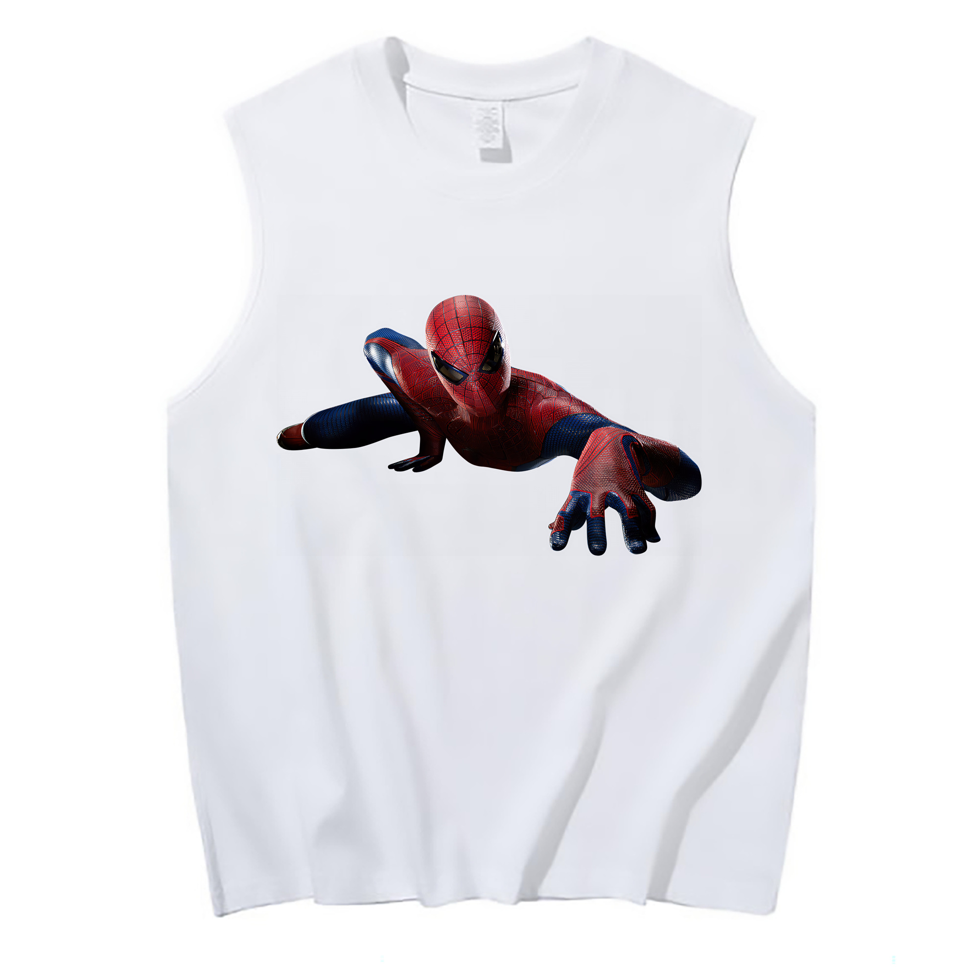 （画像用） Spider Man スパイダーマン コットン100％タンクトップ（フロントプリント）