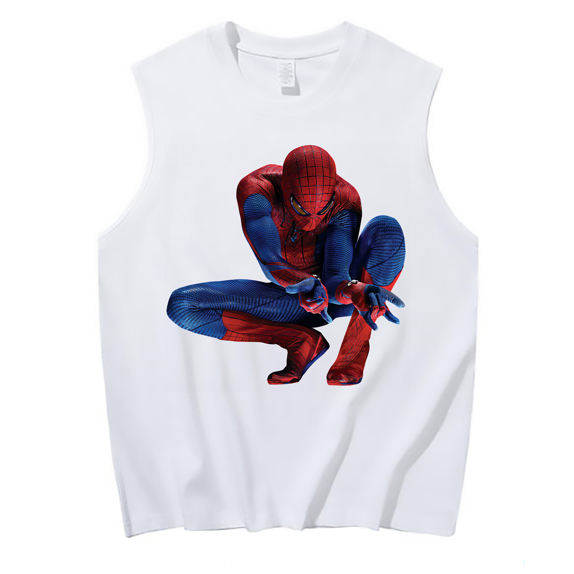 （画像用） Spider Man スパイダーマン コットン100％タンクトップ（フロントプリント）