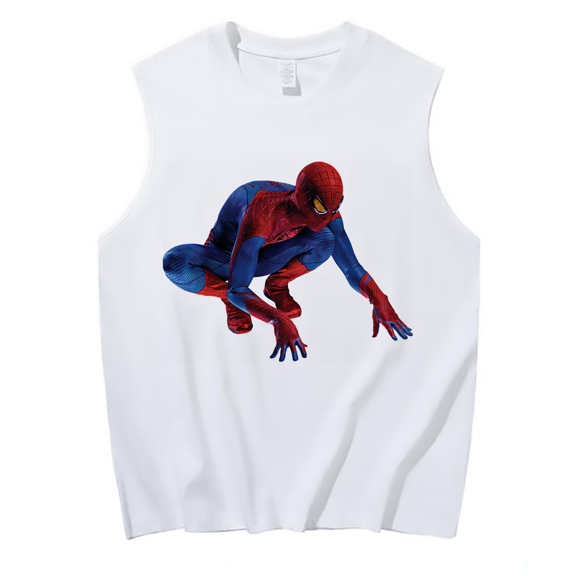 （画像用） Spider Man スパイダーマン コットン100％タンクトップ（フロントプリント）
