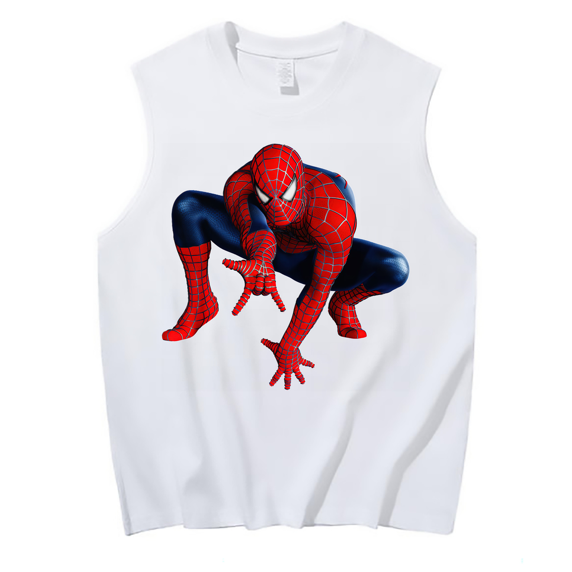 （画像用） Spider Man スパイダーマン コットン100％タンクトップ（フロントプリント）