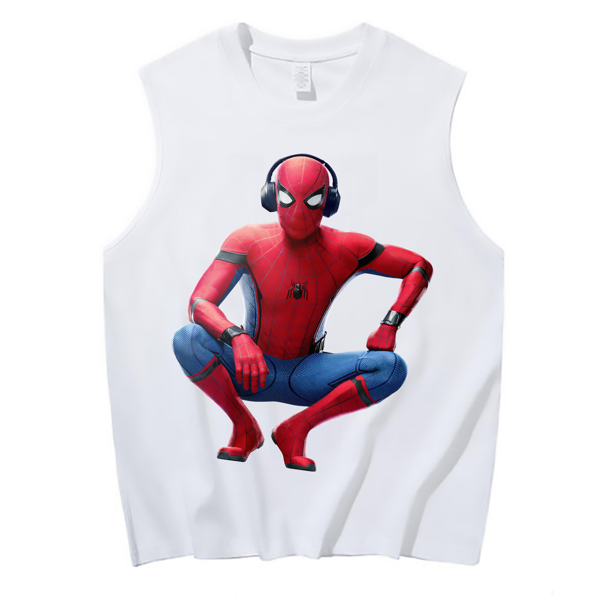 （画像用） Spider Man スパイダーマン コットン100％タンクトップ（フロントプリント）