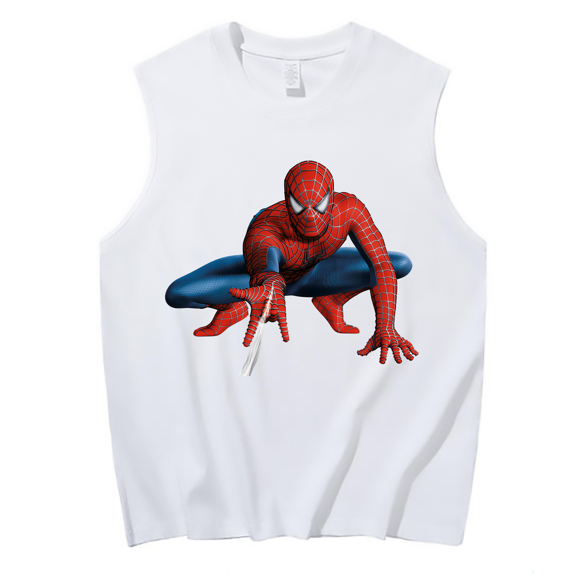 （画像用） Spider Man スパイダーマン コットン100％タンクトップ（フロントプリント）