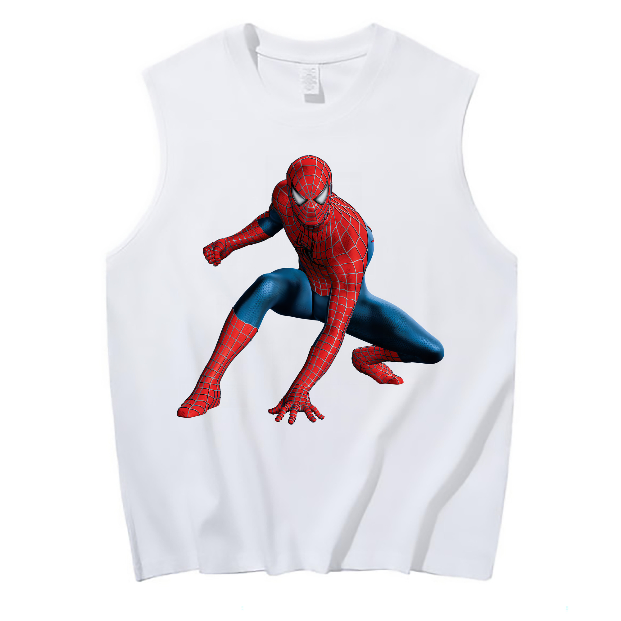 （画像用） Spider Man スパイダーマン コットン100％タンクトップ（フロントプリント）