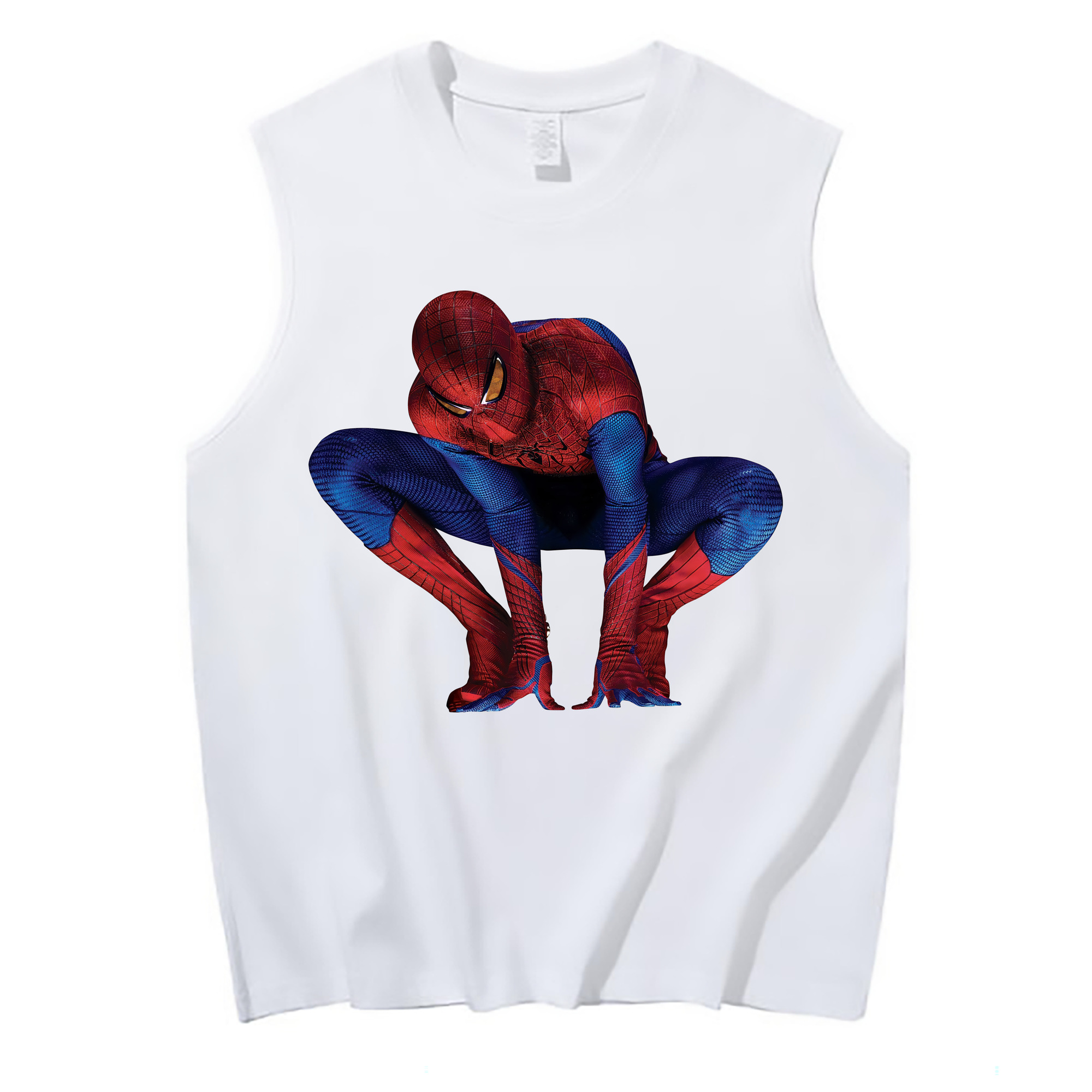 （画像用） Spider Man スパイダーマン コットン100％タンクトップ（フロントプリント）