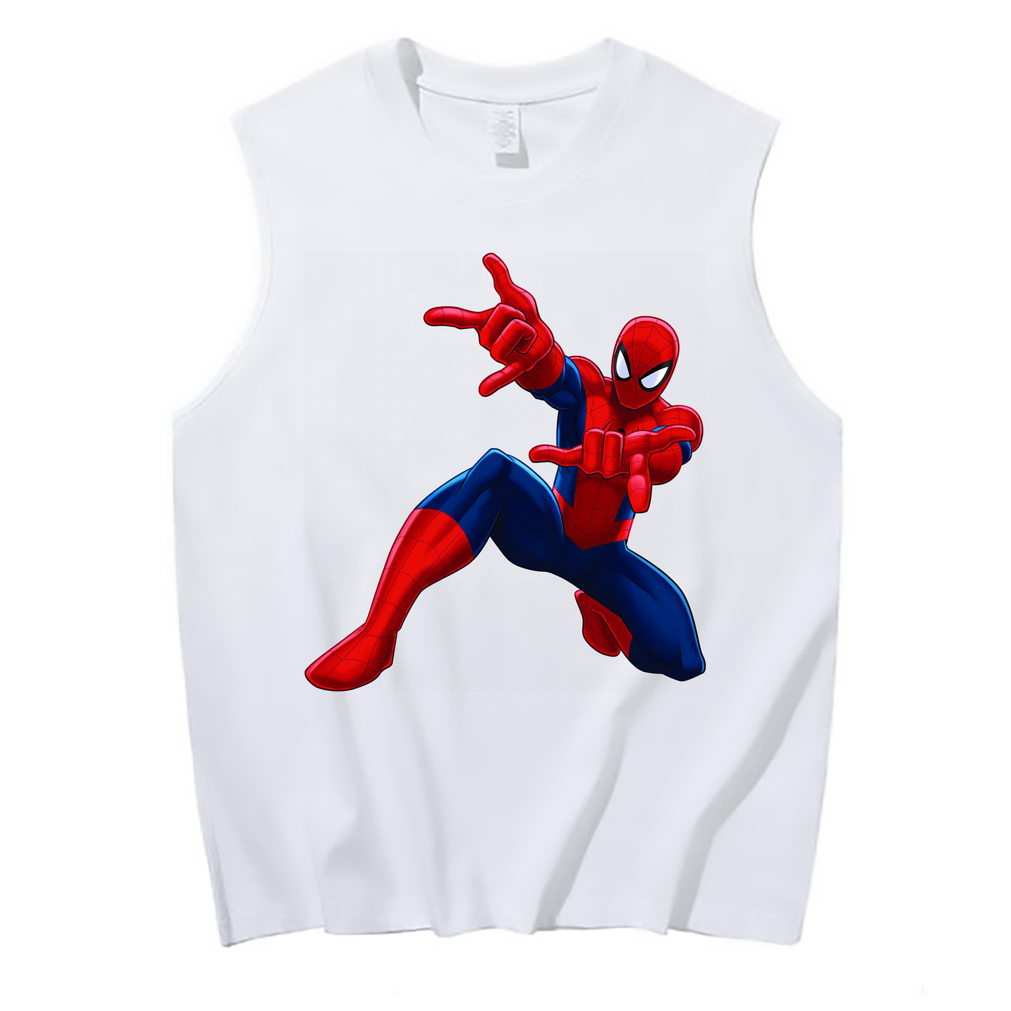 （画像用） Spider Man スパイダーマン コットン100％タンクトップ（フロントプリント）