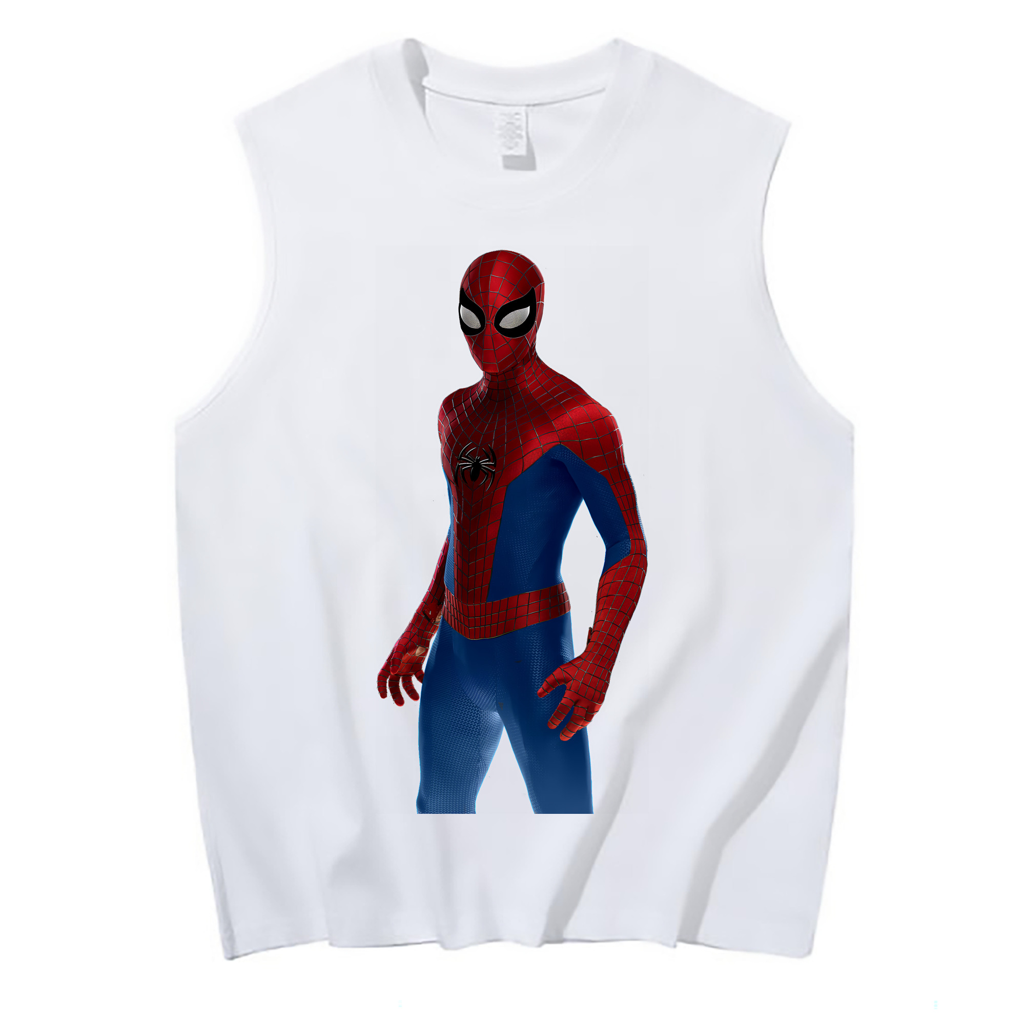 （画像用） Spider Man スパイダーマン コットン100％タンクトップ（フロントプリント）