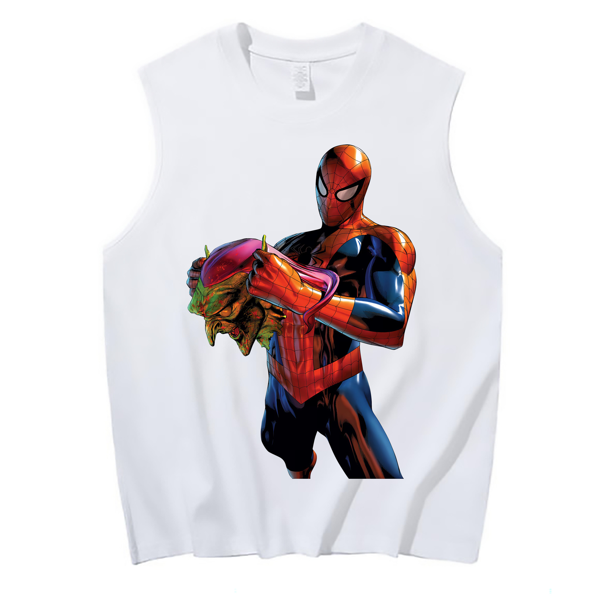 （画像用） Spider Man スパイダーマン コットン100％タンクトップ（フロントプリント）