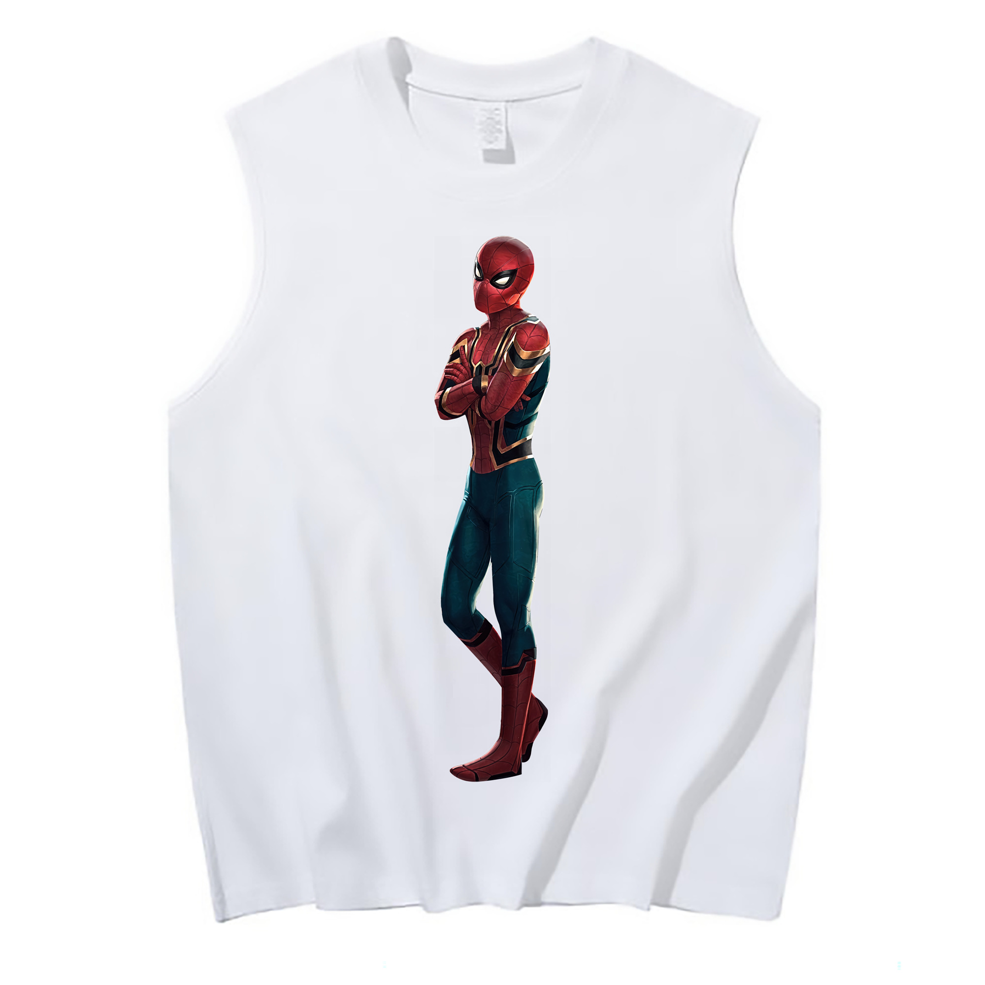 （画像用） Spider Man スパイダーマン コットン100％タンクトップ（フロントプリント）