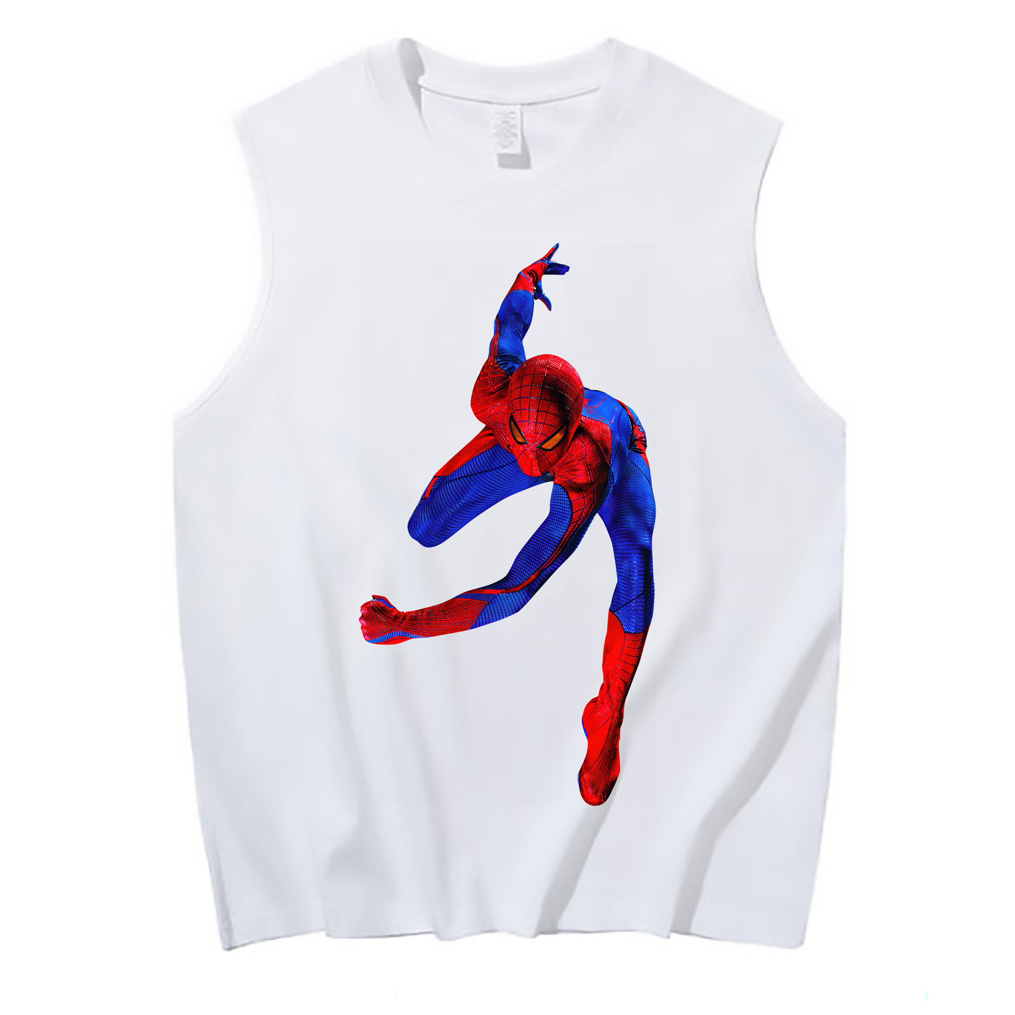 （画像用） Spider Man スパイダーマン コットン100％タンクトップ（フロントプリント）