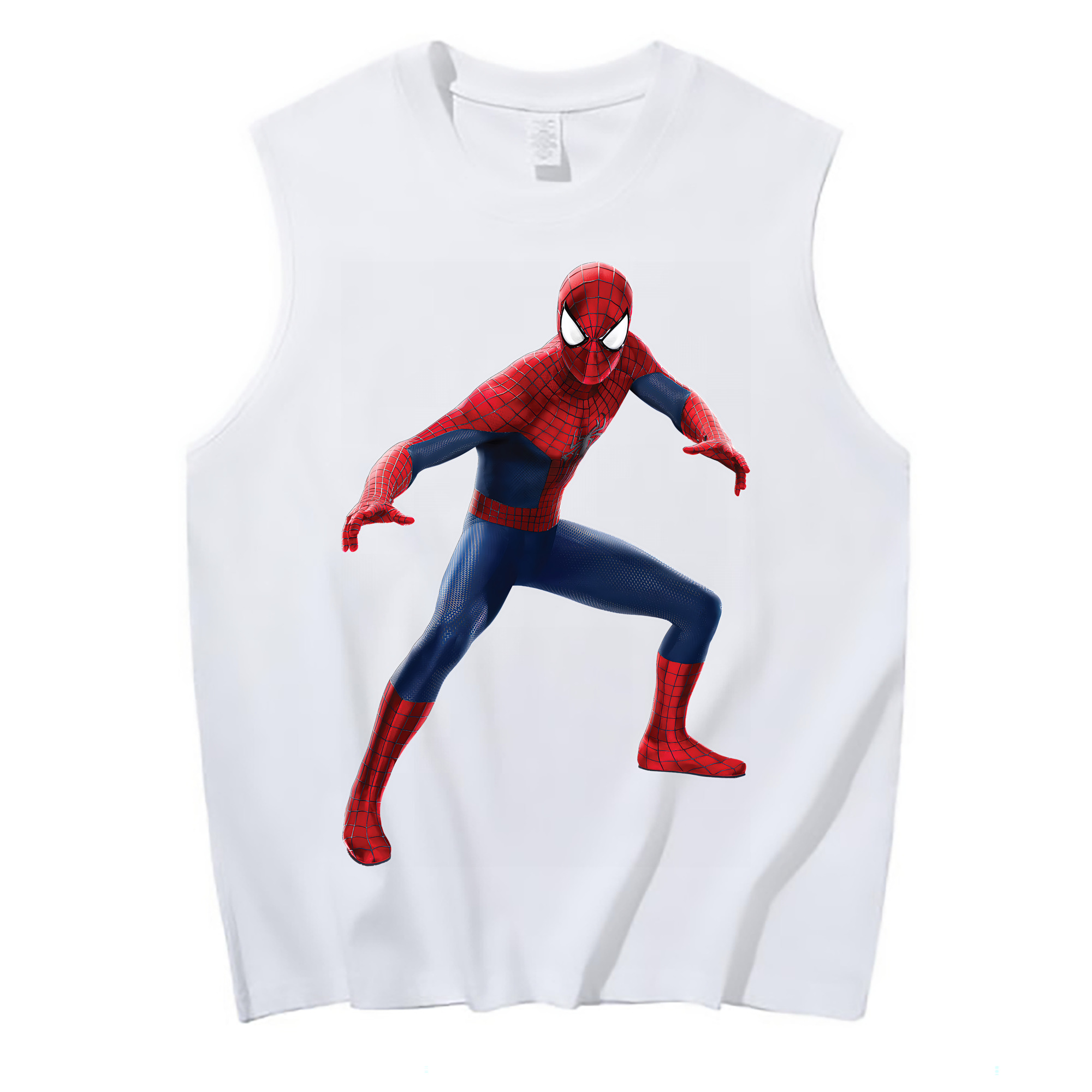 （画像用） Spider Man スパイダーマン コットン100％タンクトップ（フロントプリント）