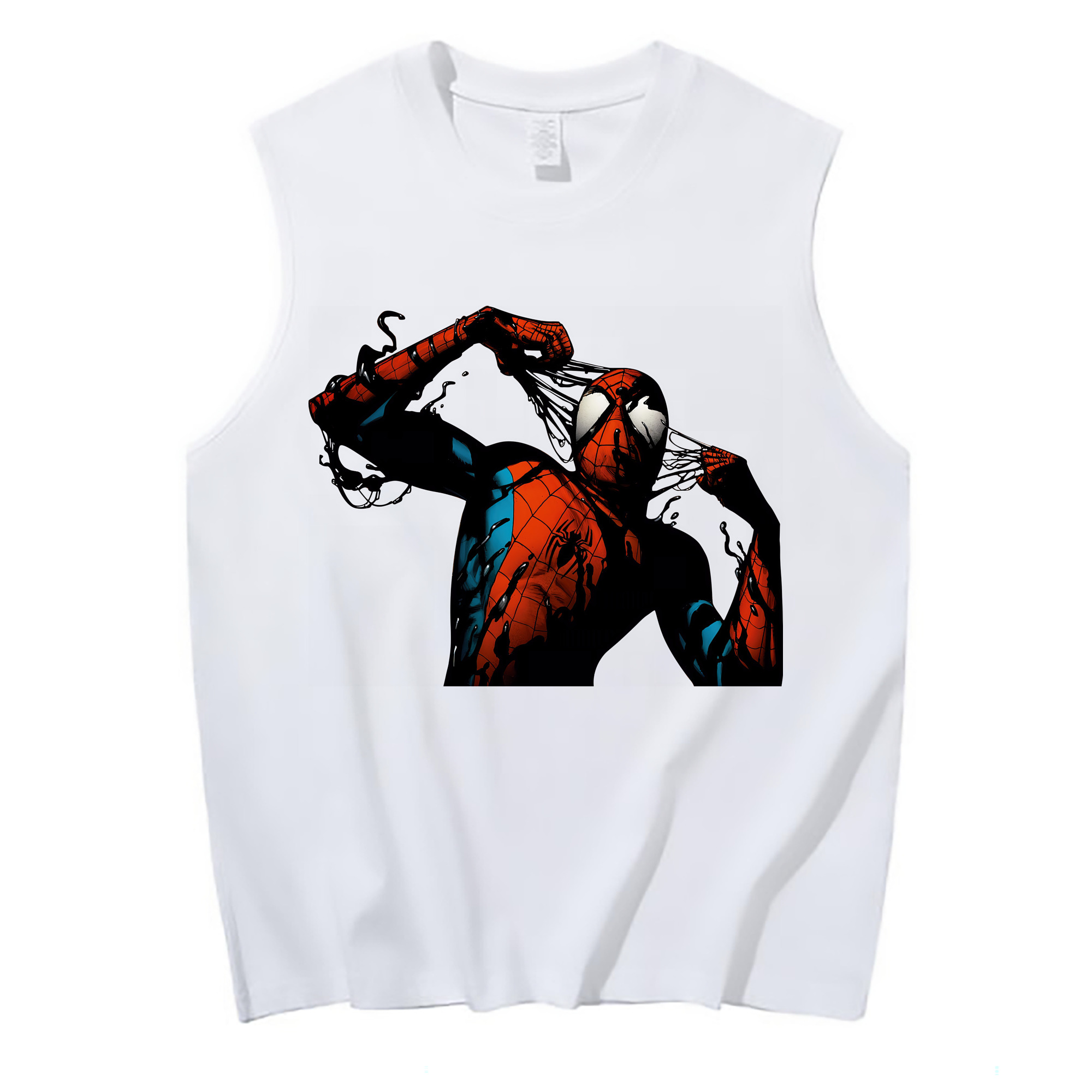 （画像用） Spider Man スパイダーマン コットン100％タンクトップ（フロントプリント）