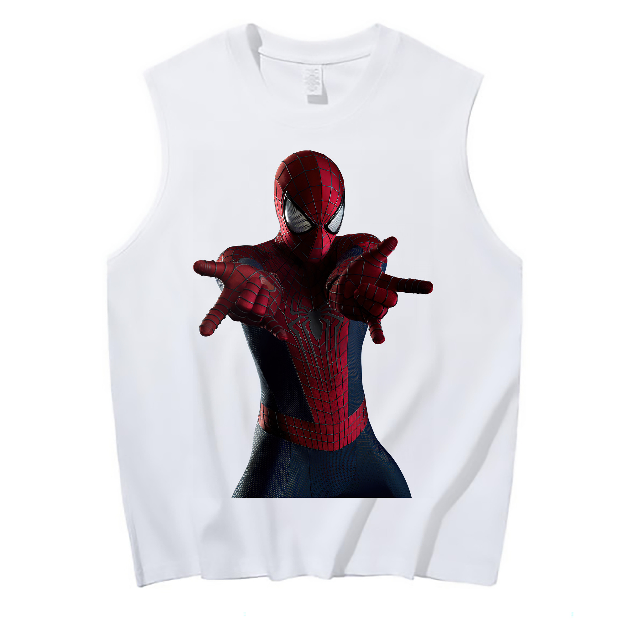 （画像用） Spider Man スパイダーマン コットン100％タンクトップ（フロントプリント）