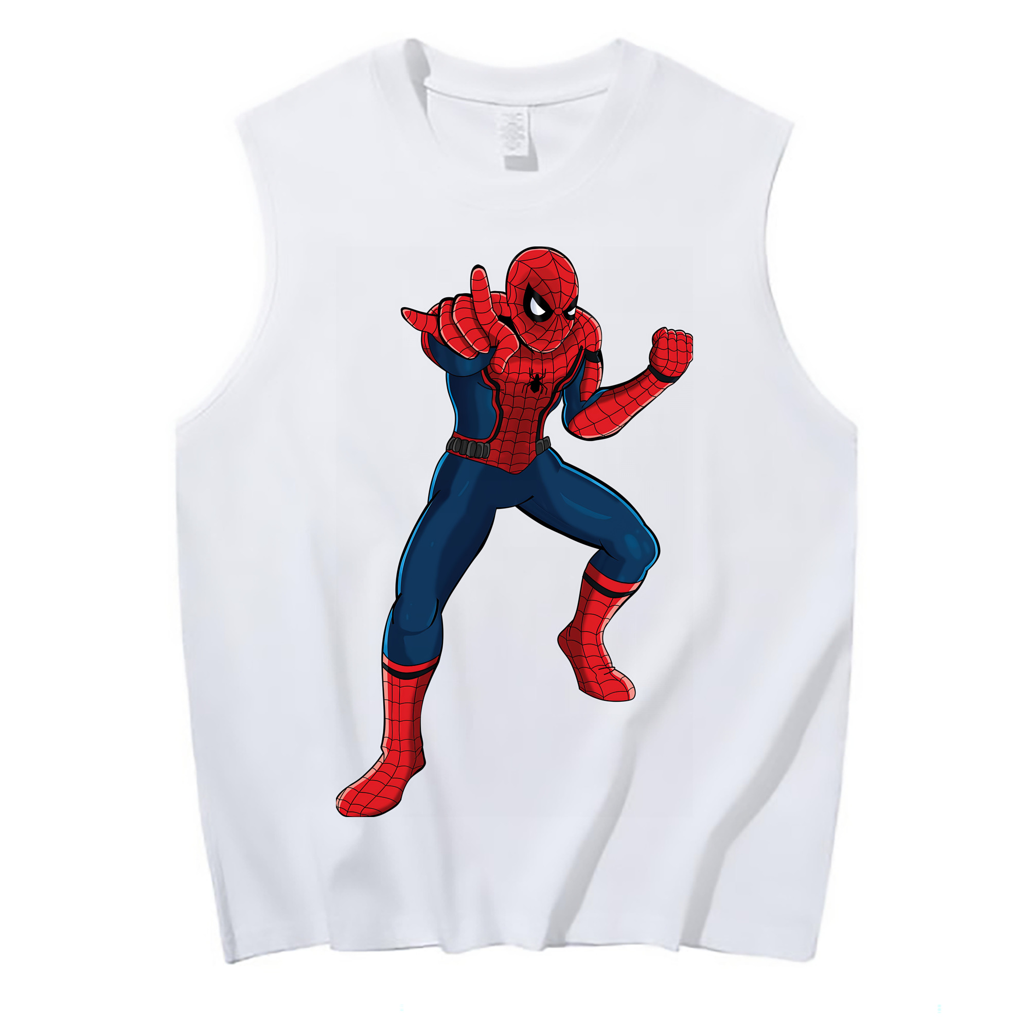 （画像用） Spider Man スパイダーマン コットン100％タンクトップ（フロントプリント）