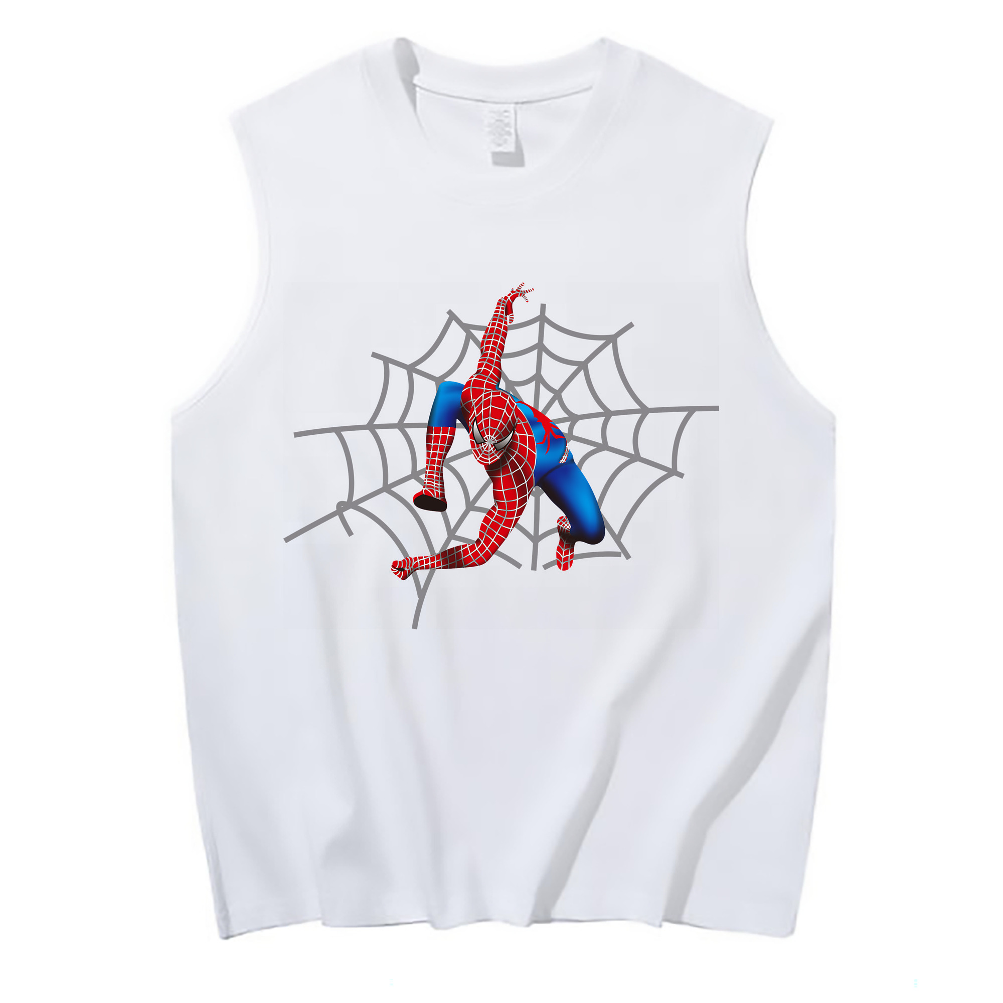 （画像用） Spider Man スパイダーマン コットン100％タンクトップ（フロントプリント）