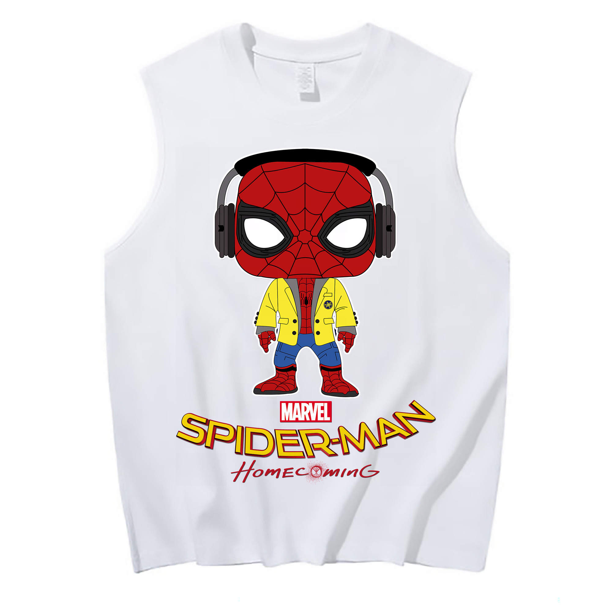 （画像用） Spider Man スパイダーマン コットン100％タンクトップ（フロントプリント）