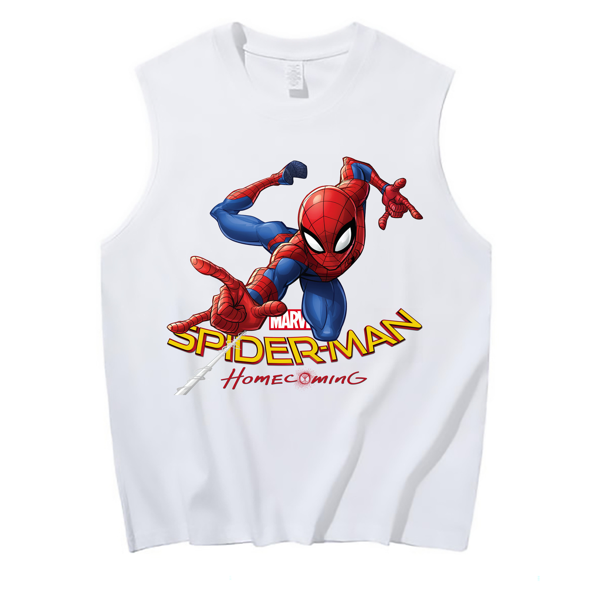 （画像用） Spider Man スパイダーマン コットン100％タンクトップ（フロントプリント）