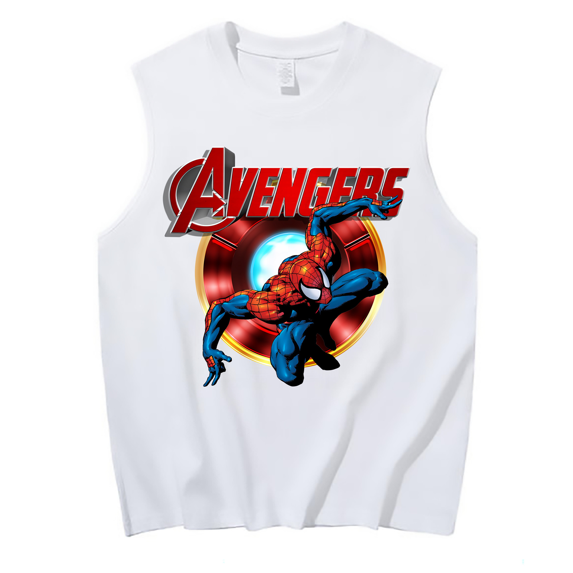 （画像用） Spider Man スパイダーマン コットン100％タンクトップ（フロントプリント）