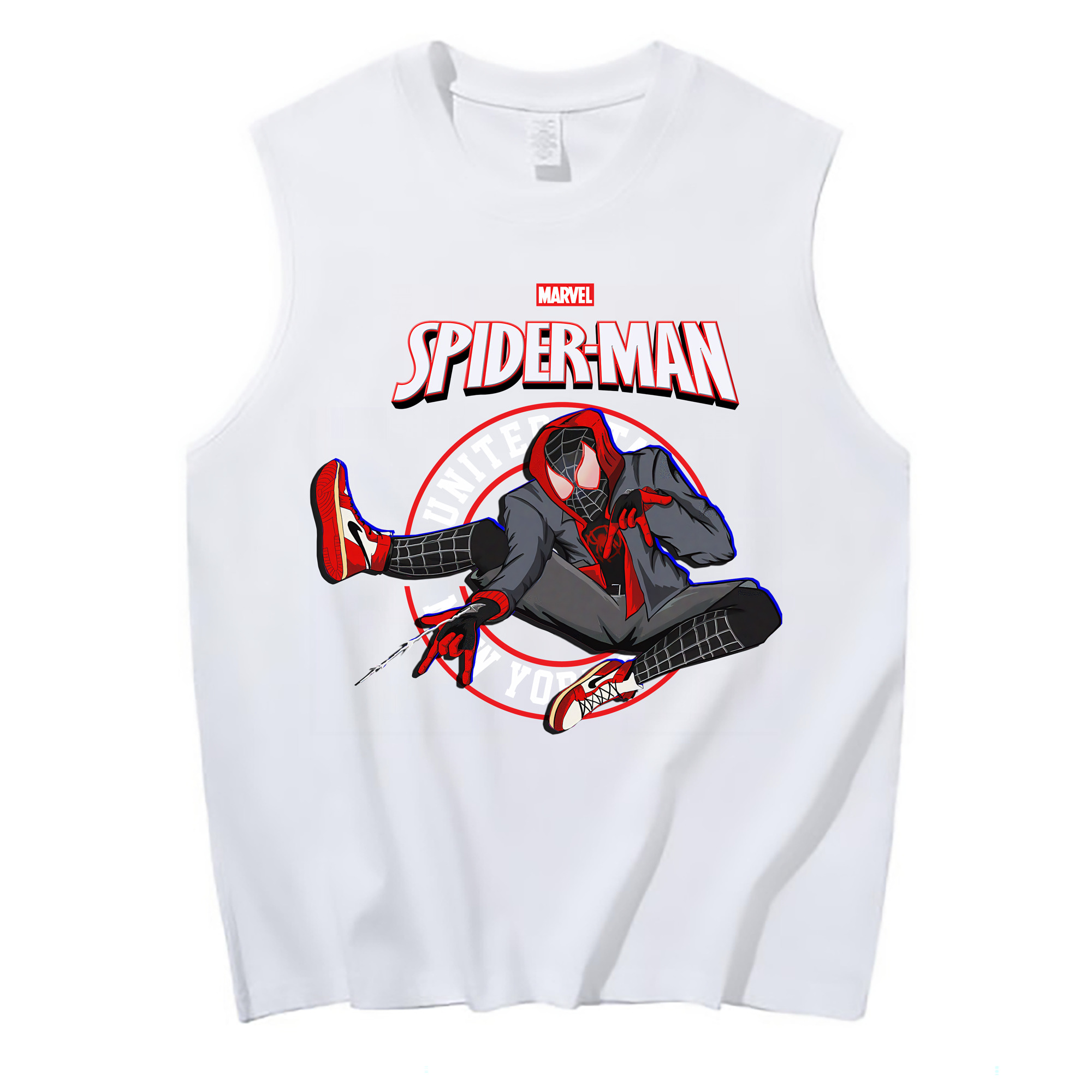 （画像用） Spider Man スパイダーマン コットン100％タンクトップ（フロントプリント）