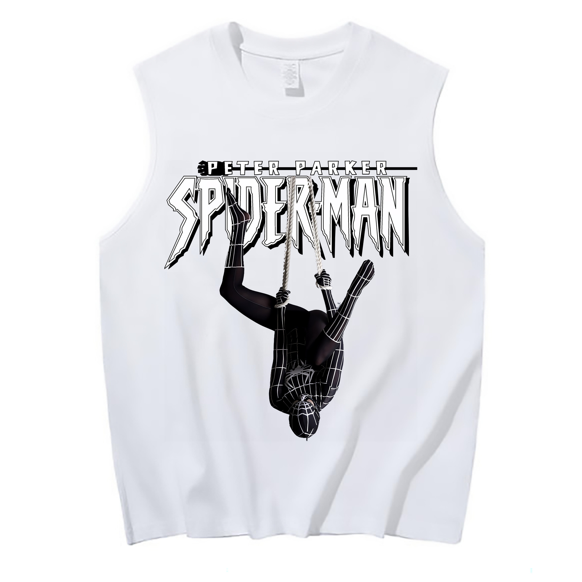 （画像用） Spider Man スパイダーマン コットン100％タンクトップ（フロントプリント）