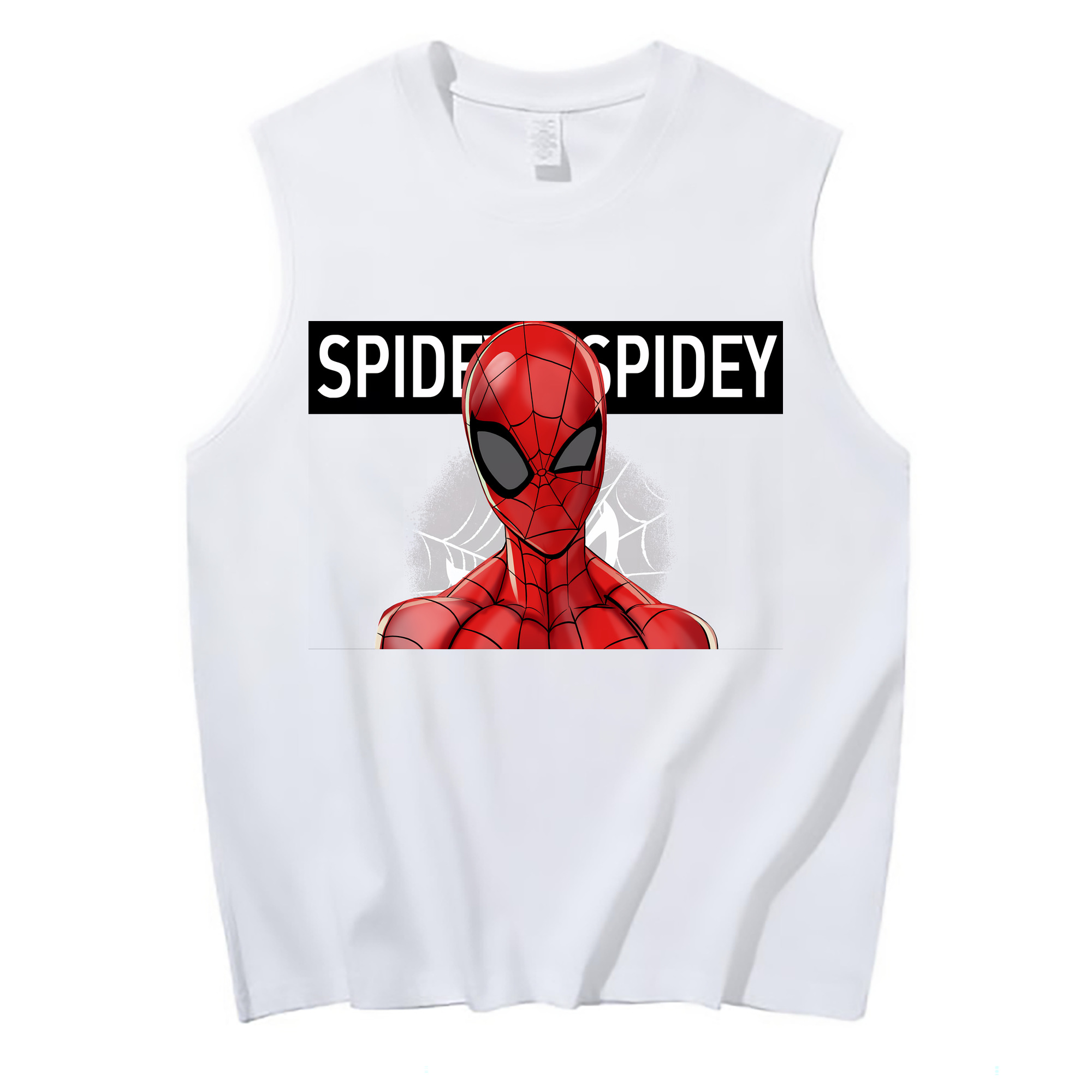（画像用） Spider Man スパイダーマン コットン100％タンクトップ（フロントプリント）
