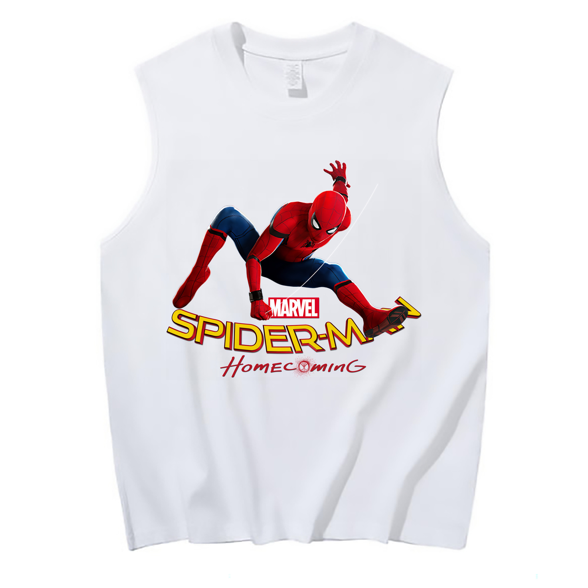 （画像用） Spider Man スパイダーマン コットン100％タンクトップ（フロントプリント）