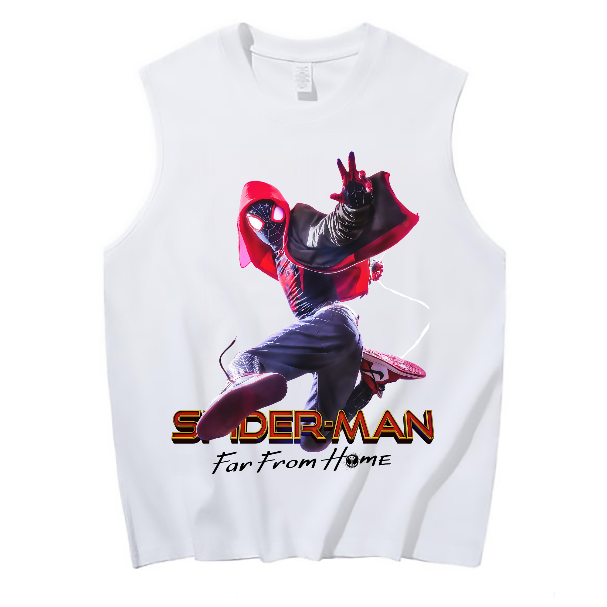 （画像用） Spider Man スパイダーマン コットン100％タンクトップ（フロントプリント）