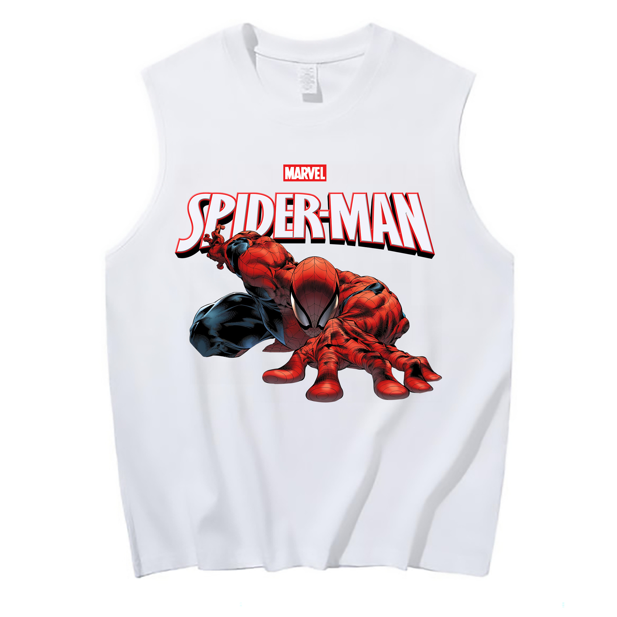 （画像用） Spider Man スパイダーマン コットン100％タンクトップ（フロントプリント）