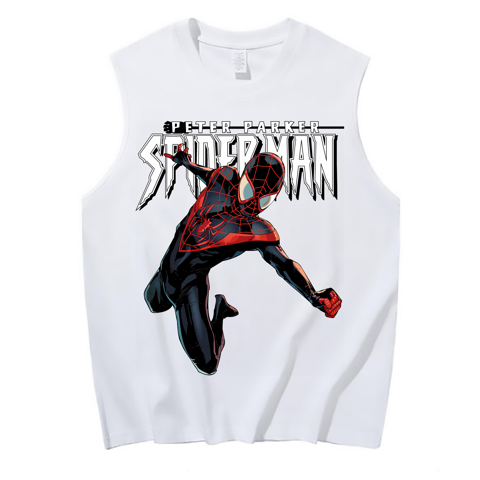（画像用） Spider Man スパイダーマン コットン100％タンクトップ（フロントプリント）