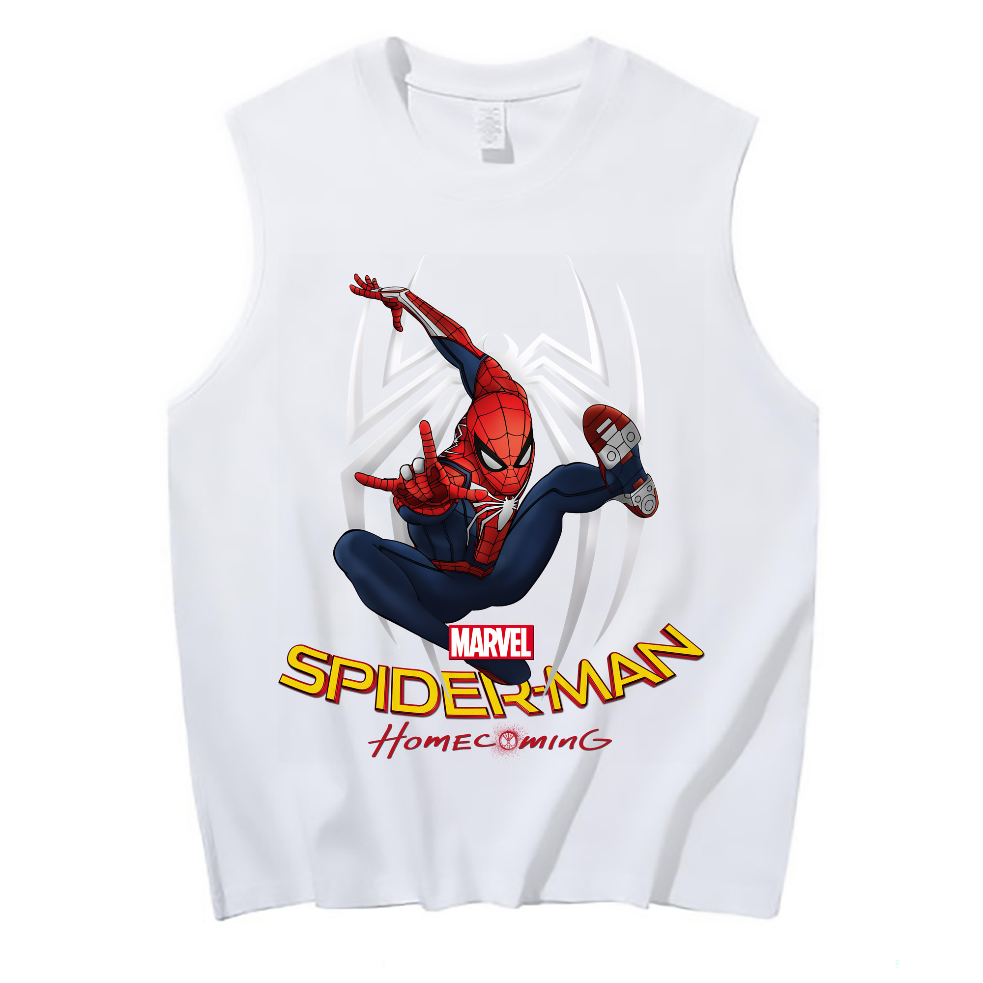 （画像用） Spider Man スパイダーマン コットン100％タンクトップ（フロントプリント）