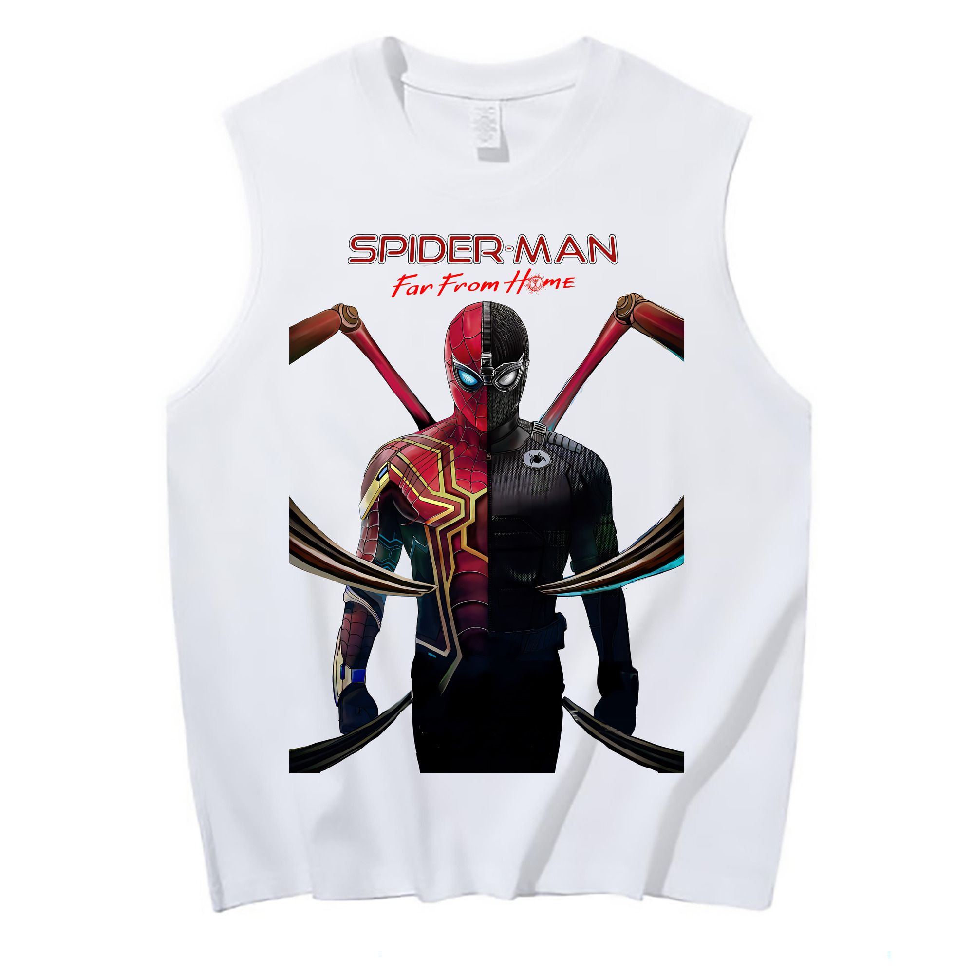（画像用） Spider Man スパイダーマン コットン100％タンクトップ（フロントプリント）