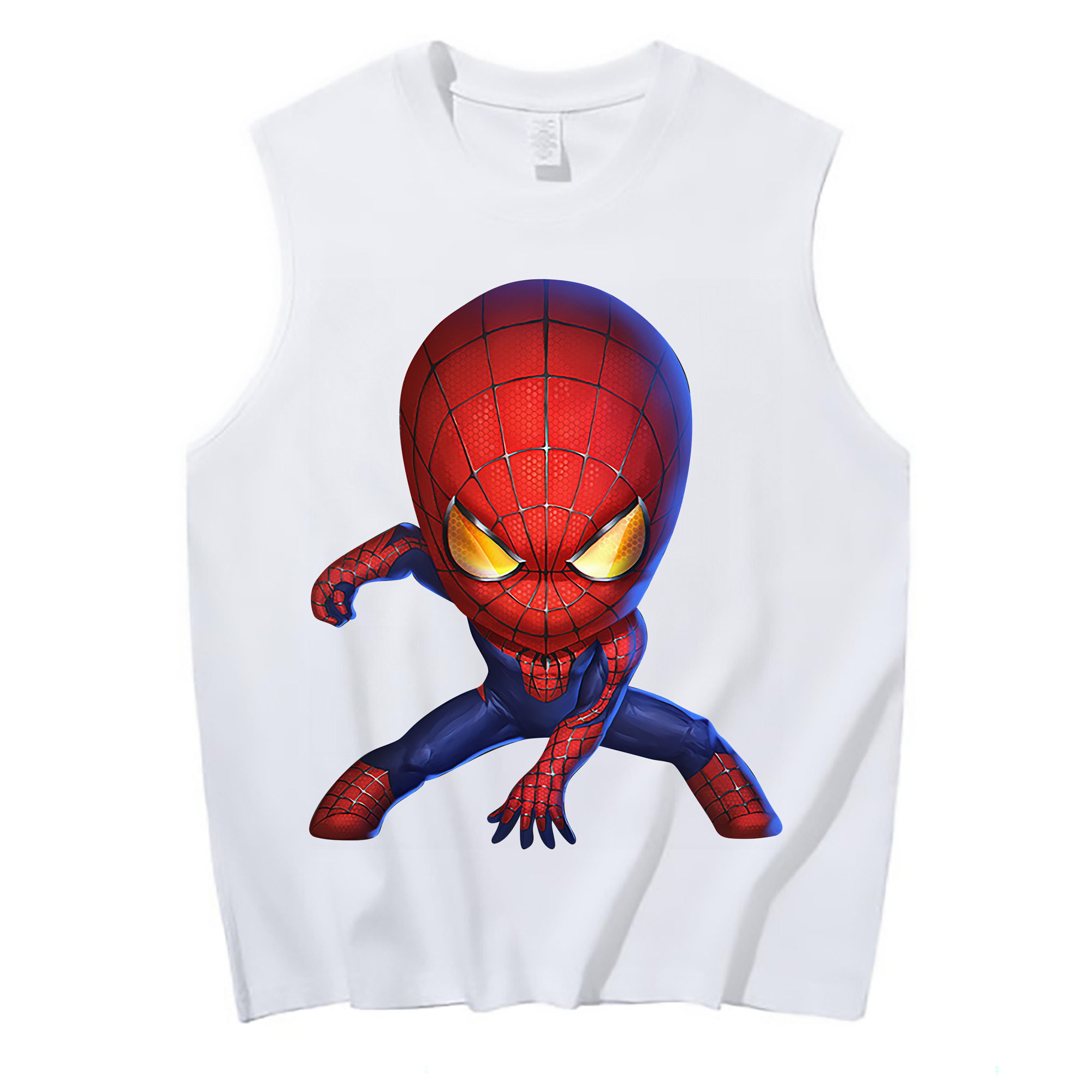 （画像用） Spider Man スパイダーマン コットン100％タンクトップ（フロントプリント）