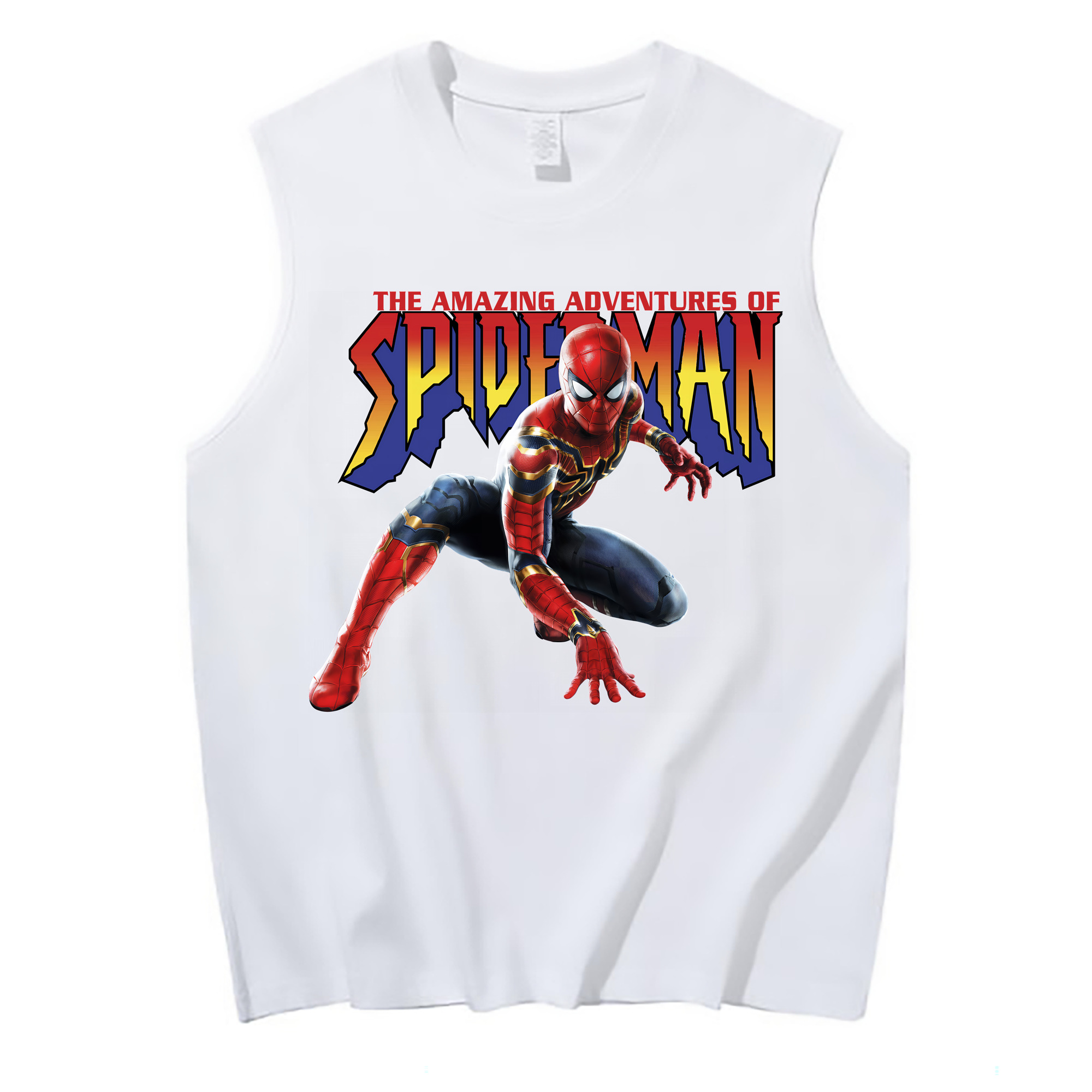 （画像用） Spider Man スパイダーマン コットン100％タンクトップ（フロントプリント）
