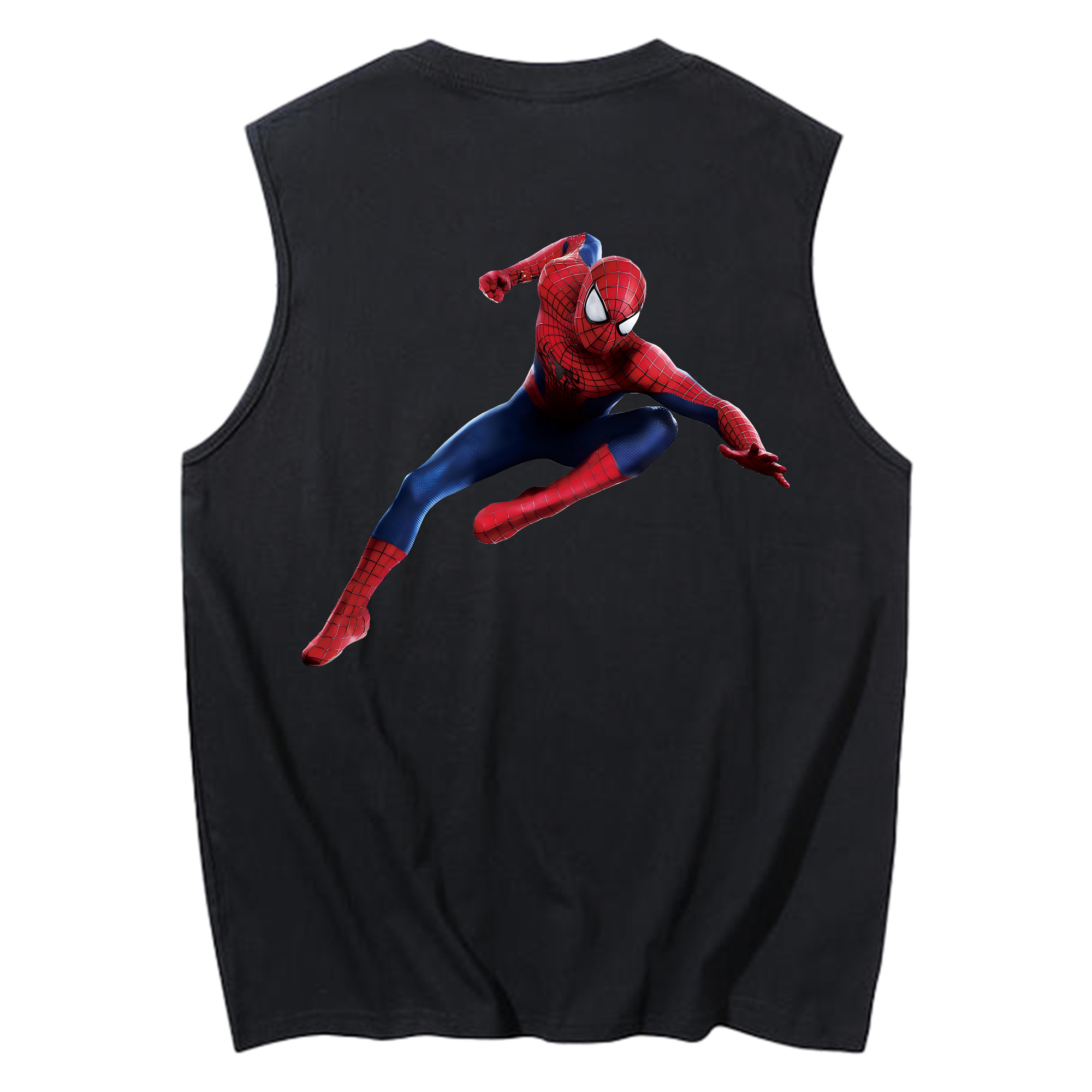 （画像用） Spider Man スパイダーマン コットン100％タンクトップ（背面プリント）