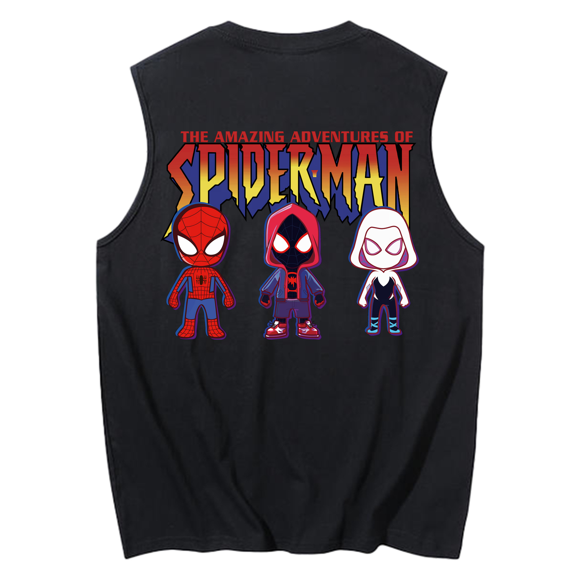 （画像用） Spider Man スパイダーマン コットン100％タンクトップ（背面プリント）