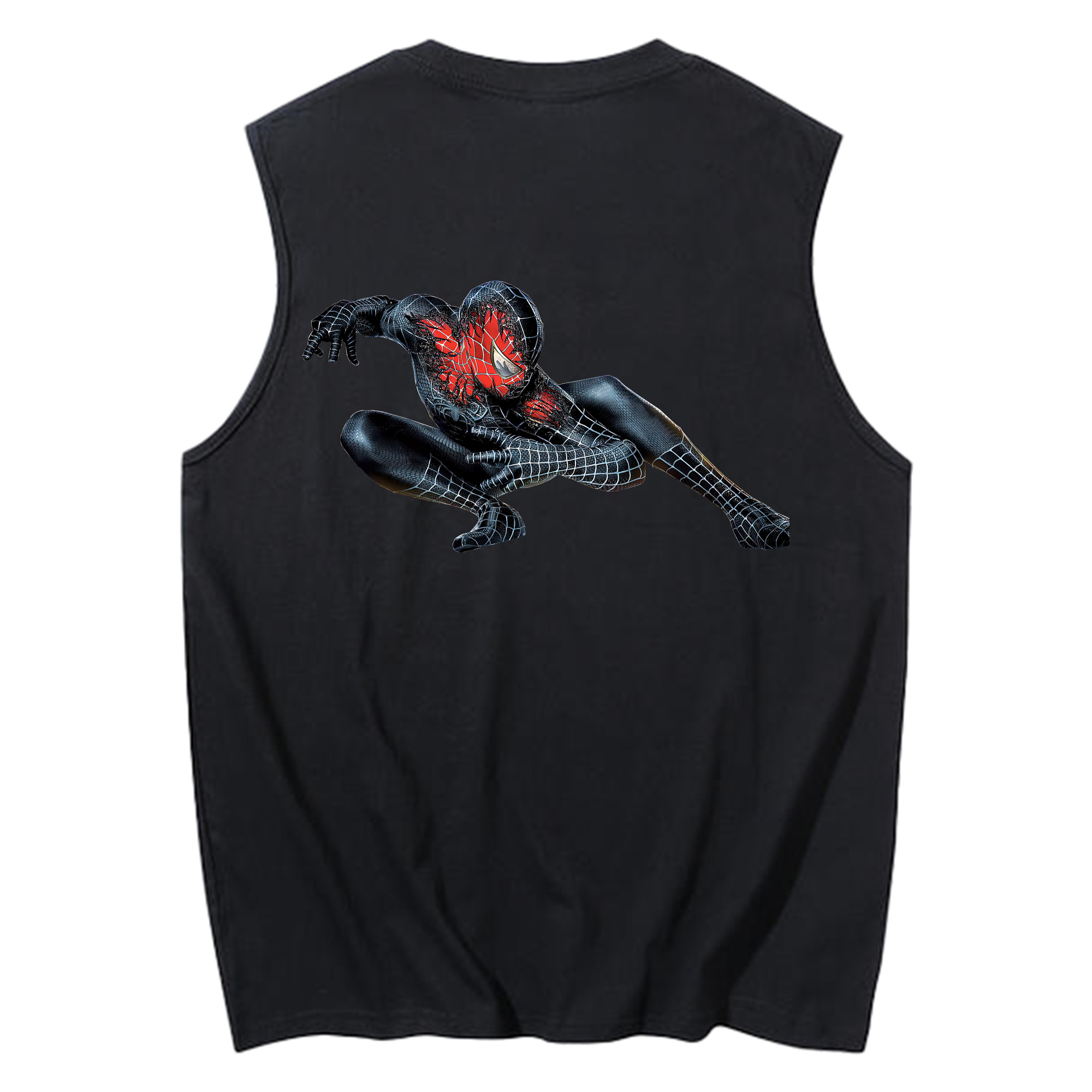 （画像用） Spider Man スパイダーマン コットン100％タンクトップ（背面プリント）