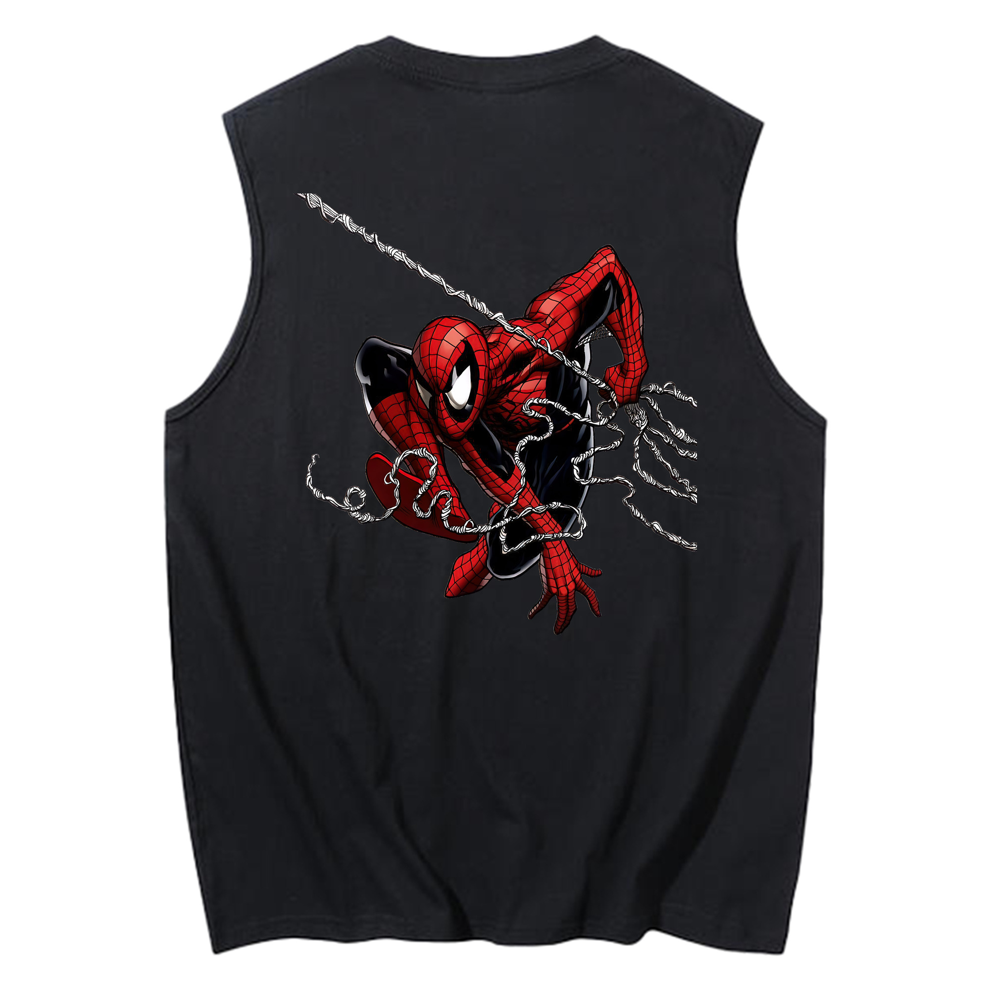 （画像用） Spider Man スパイダーマン コットン100％タンクトップ（背面プリント）