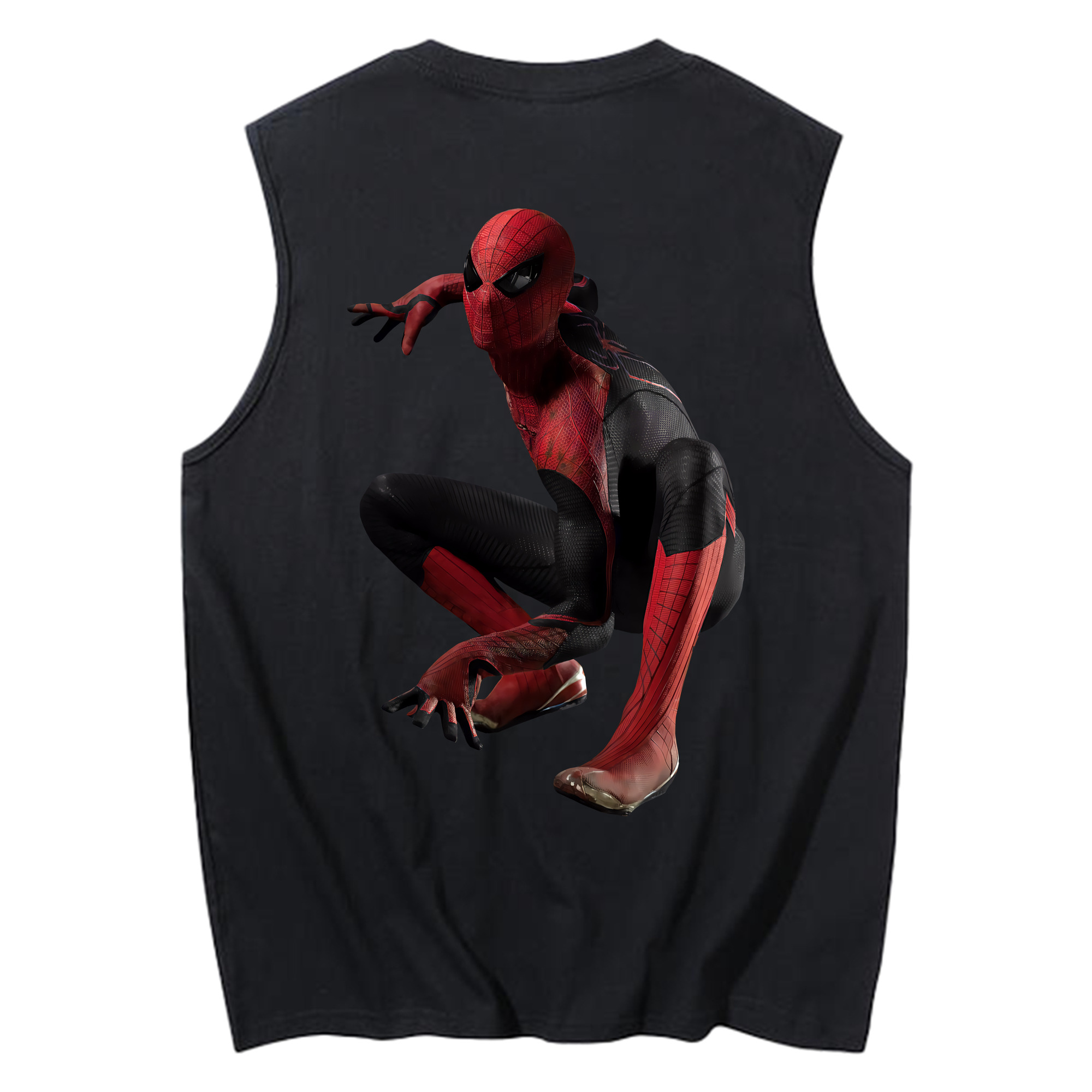 （画像用） Spider Man スパイダーマン コットン100％タンクトップ（背面プリント）