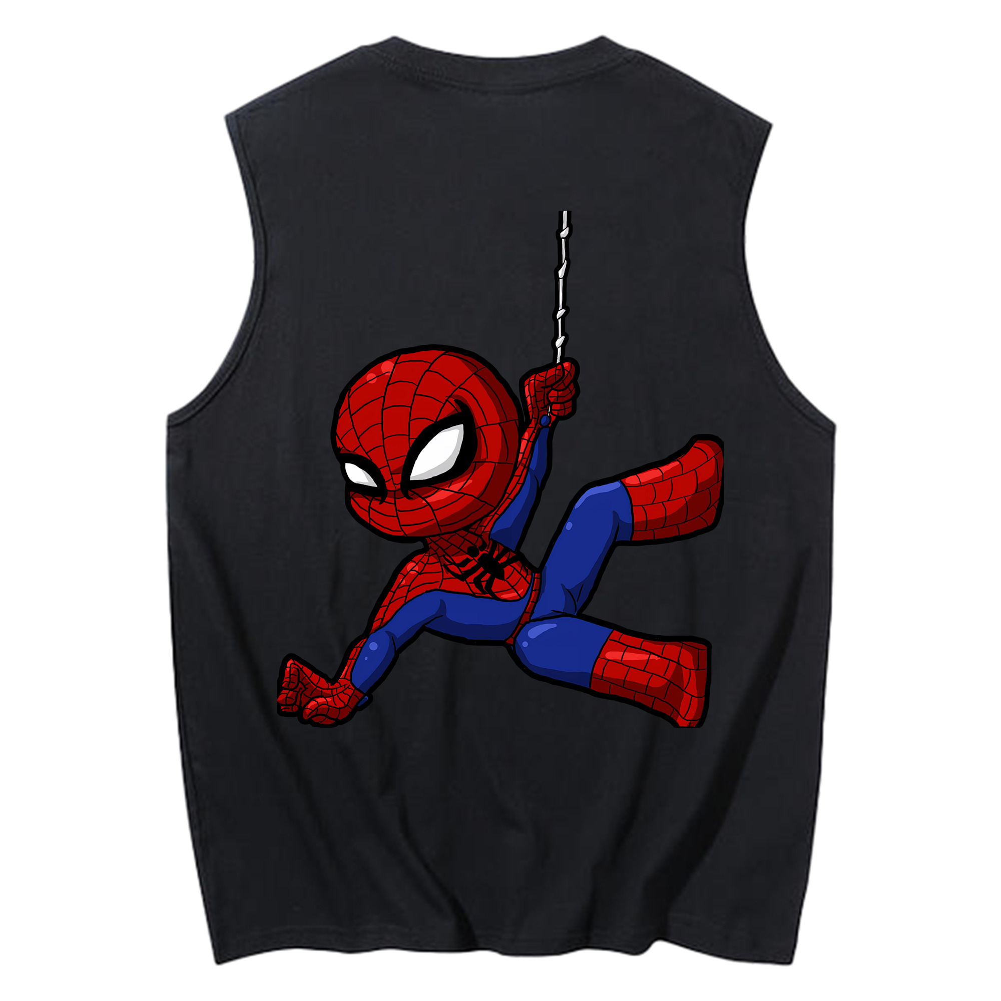 （画像用） Spider Man スパイダーマン コットン100％タンクトップ（背面プリント）