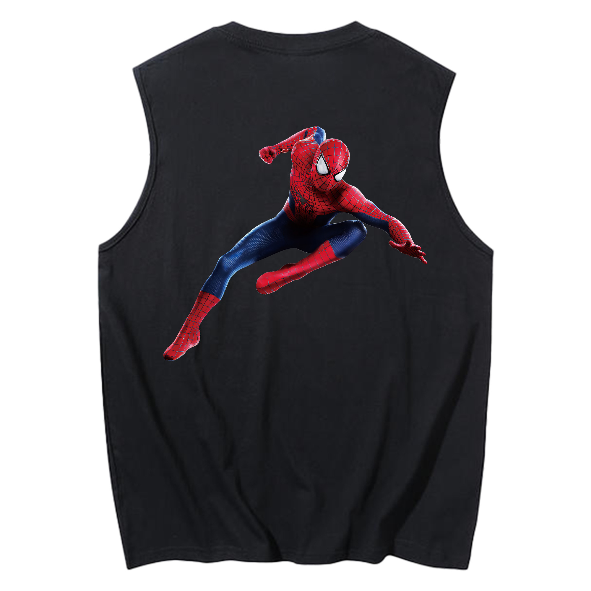 （画像用） Spider Man スパイダーマン コットン100％タンクトップ（背面プリント）