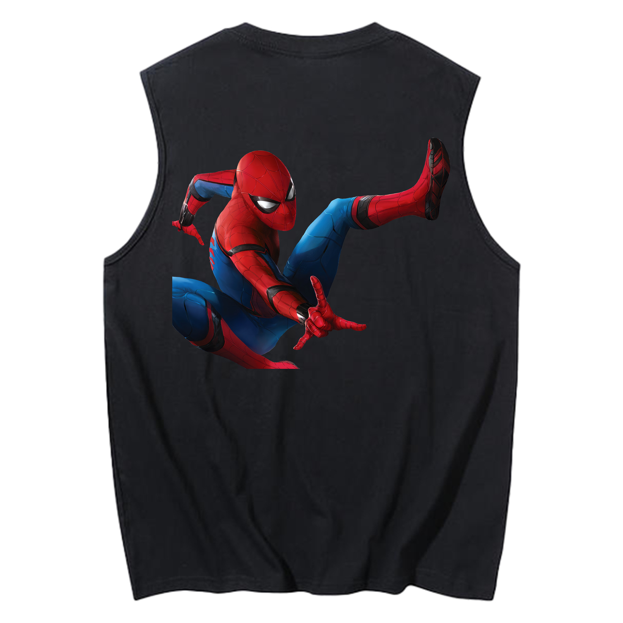 （画像用） Spider Man スパイダーマン コットン100％タンクトップ（背面プリント）