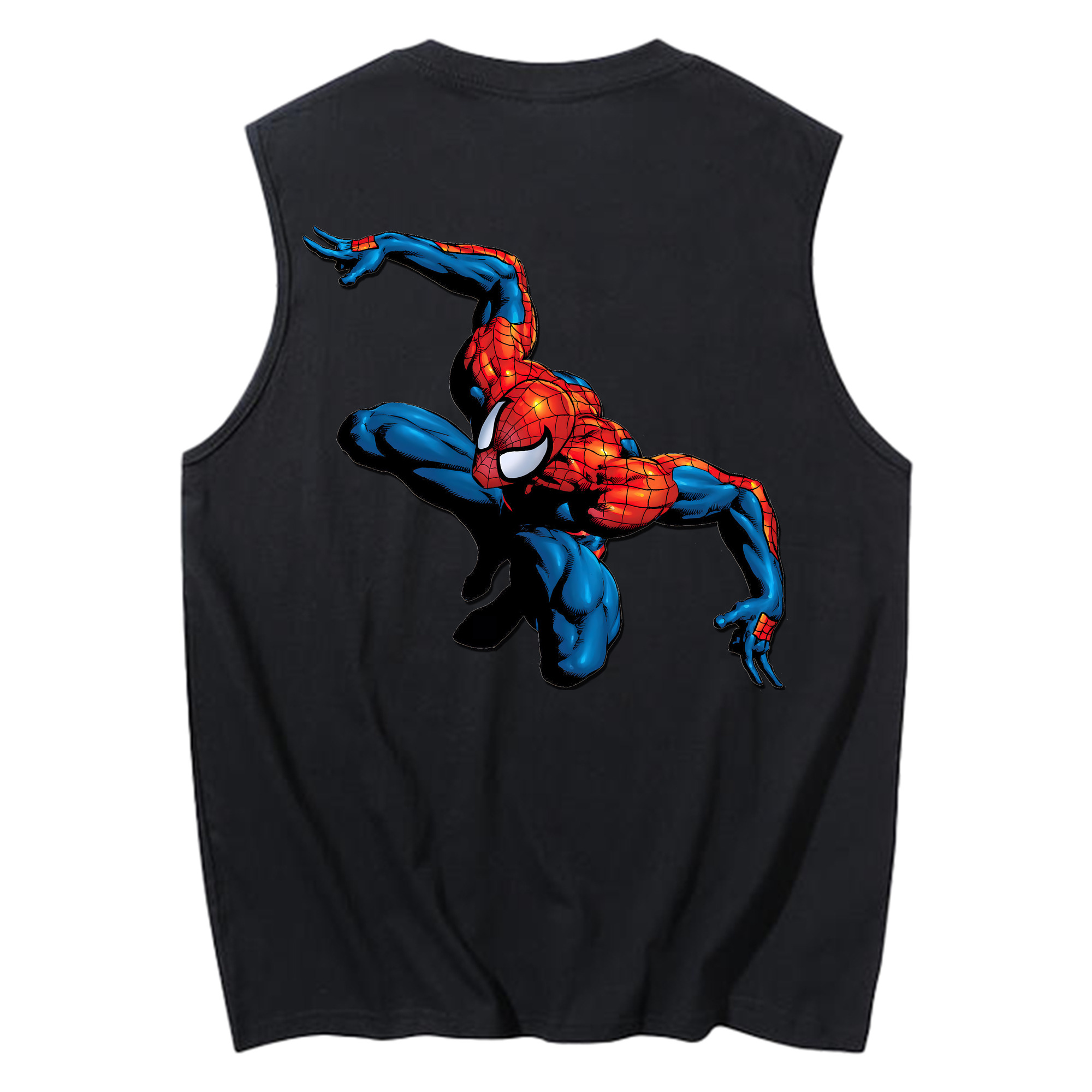 （画像用） Spider Man スパイダーマン コットン100％タンクトップ（背面プリント）