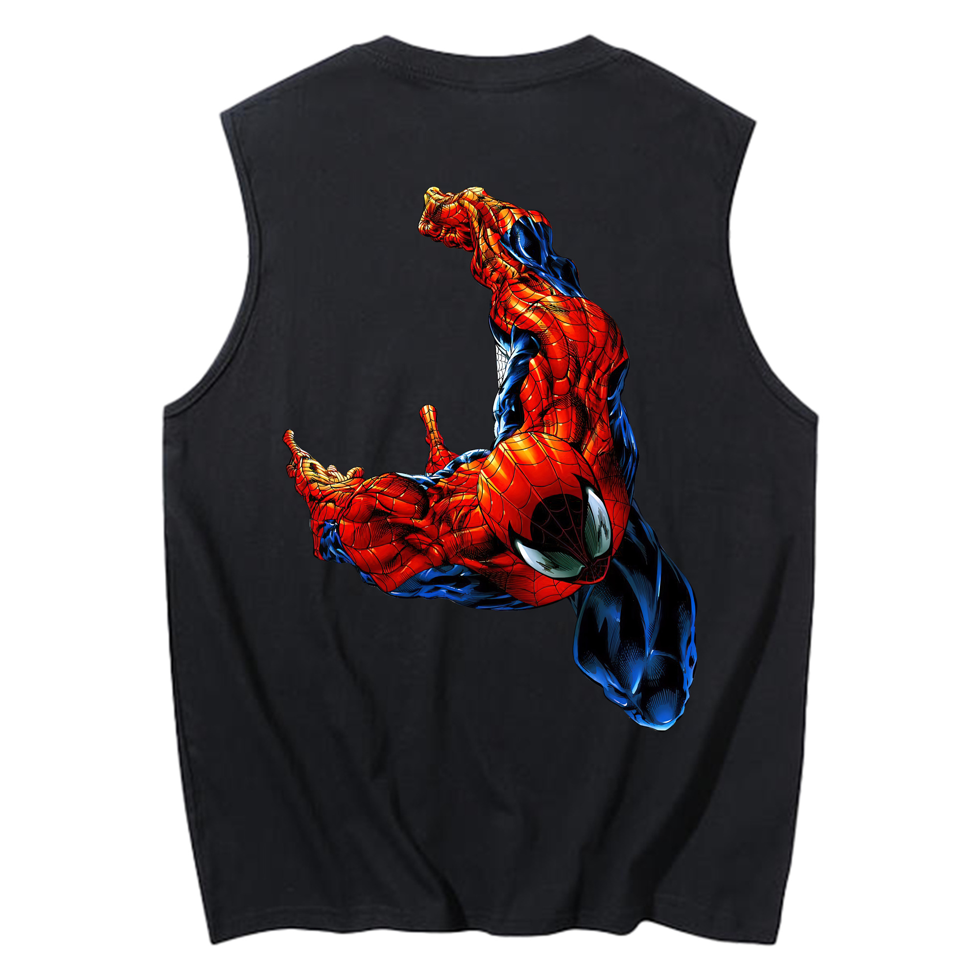 （画像用） Spider Man スパイダーマン コットン100％タンクトップ（背面プリント）