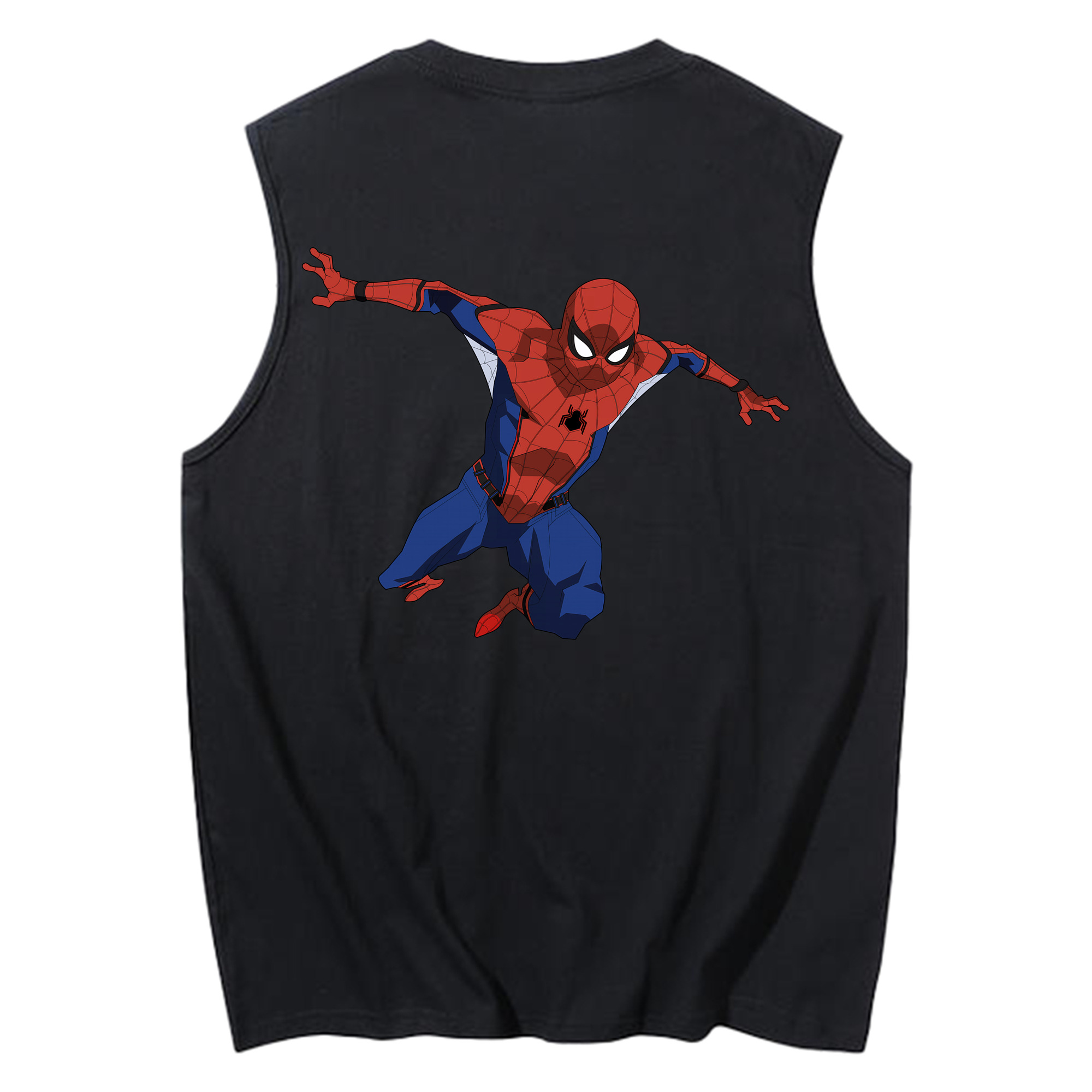 （画像用） Spider Man スパイダーマン コットン100％タンクトップ（背面プリント）
