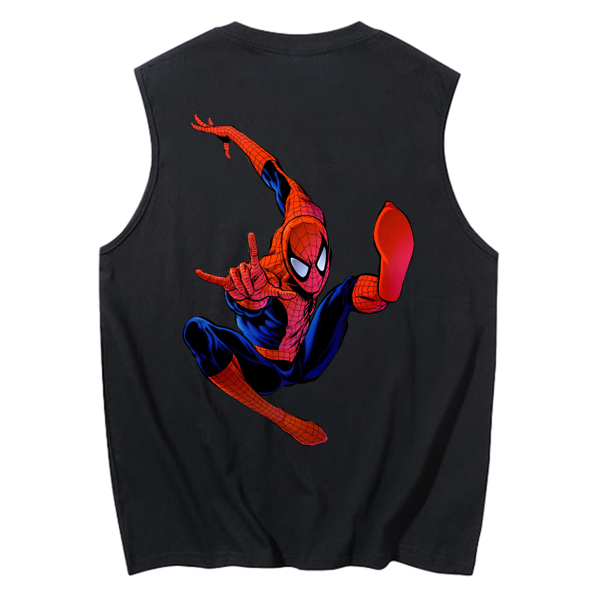 （画像用） Spider Man スパイダーマン コットン100％タンクトップ（背面プリント）