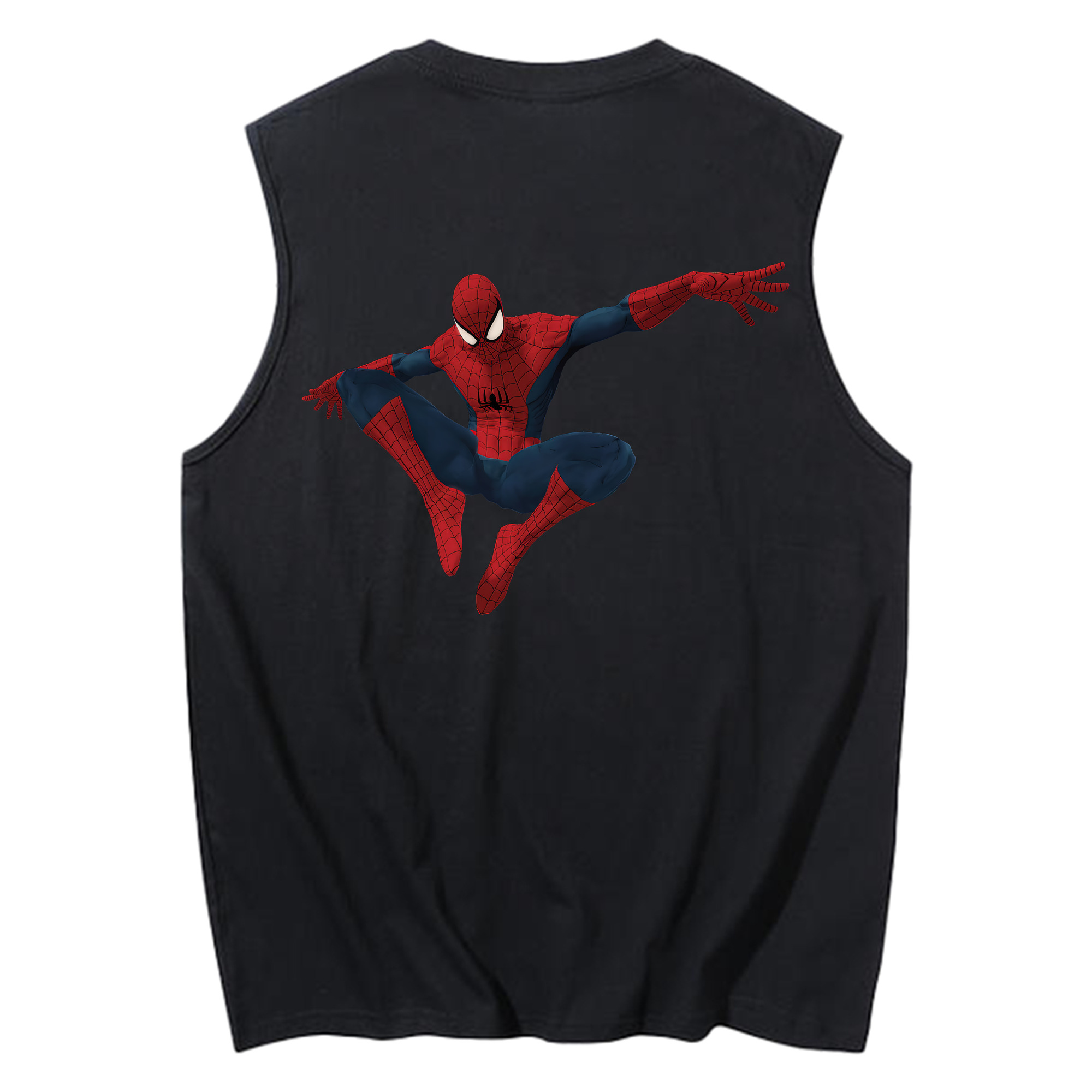（画像用） Spider Man スパイダーマン コットン100％タンクトップ（背面プリント）