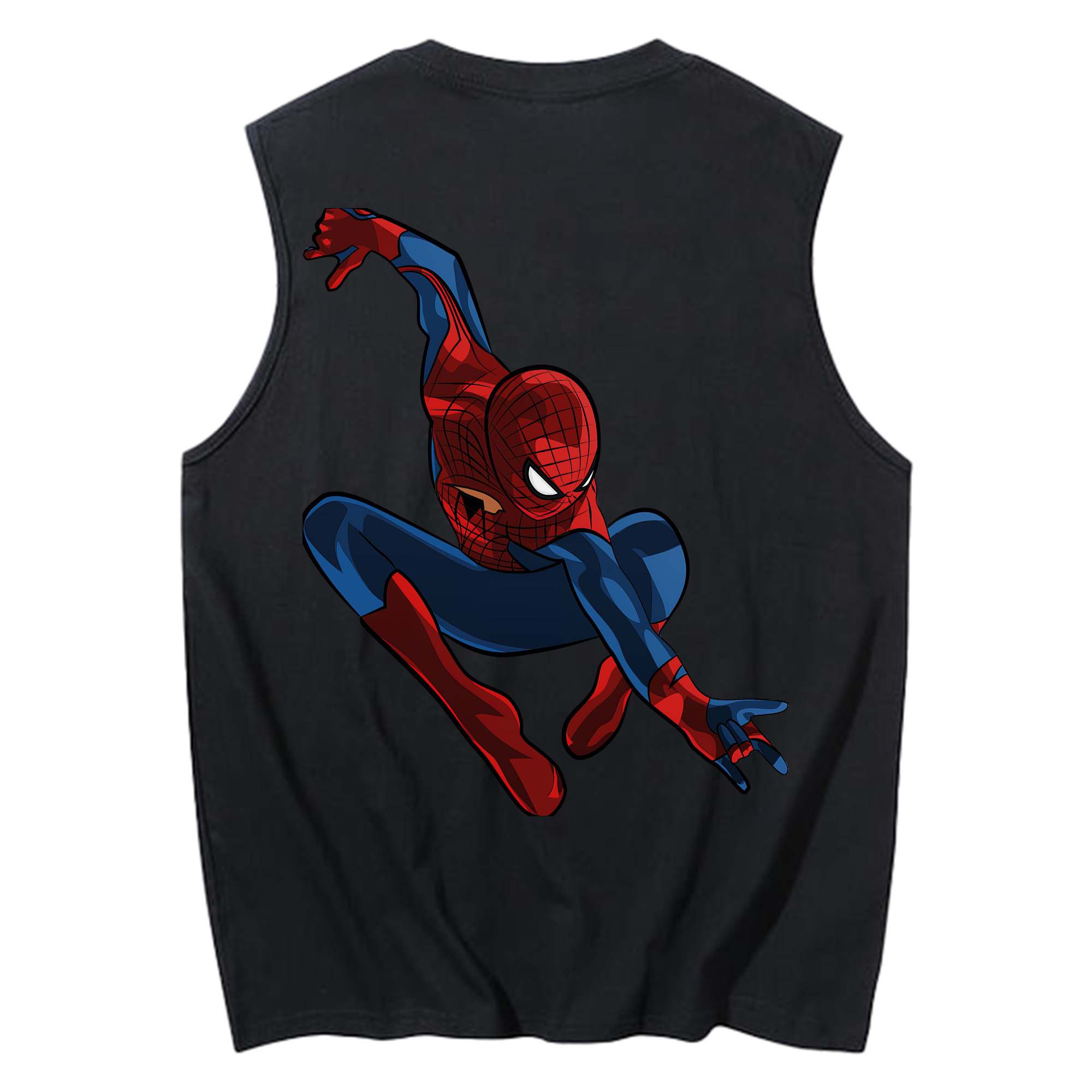（画像用） Spider Man スパイダーマン コットン100％タンクトップ（背面プリント）